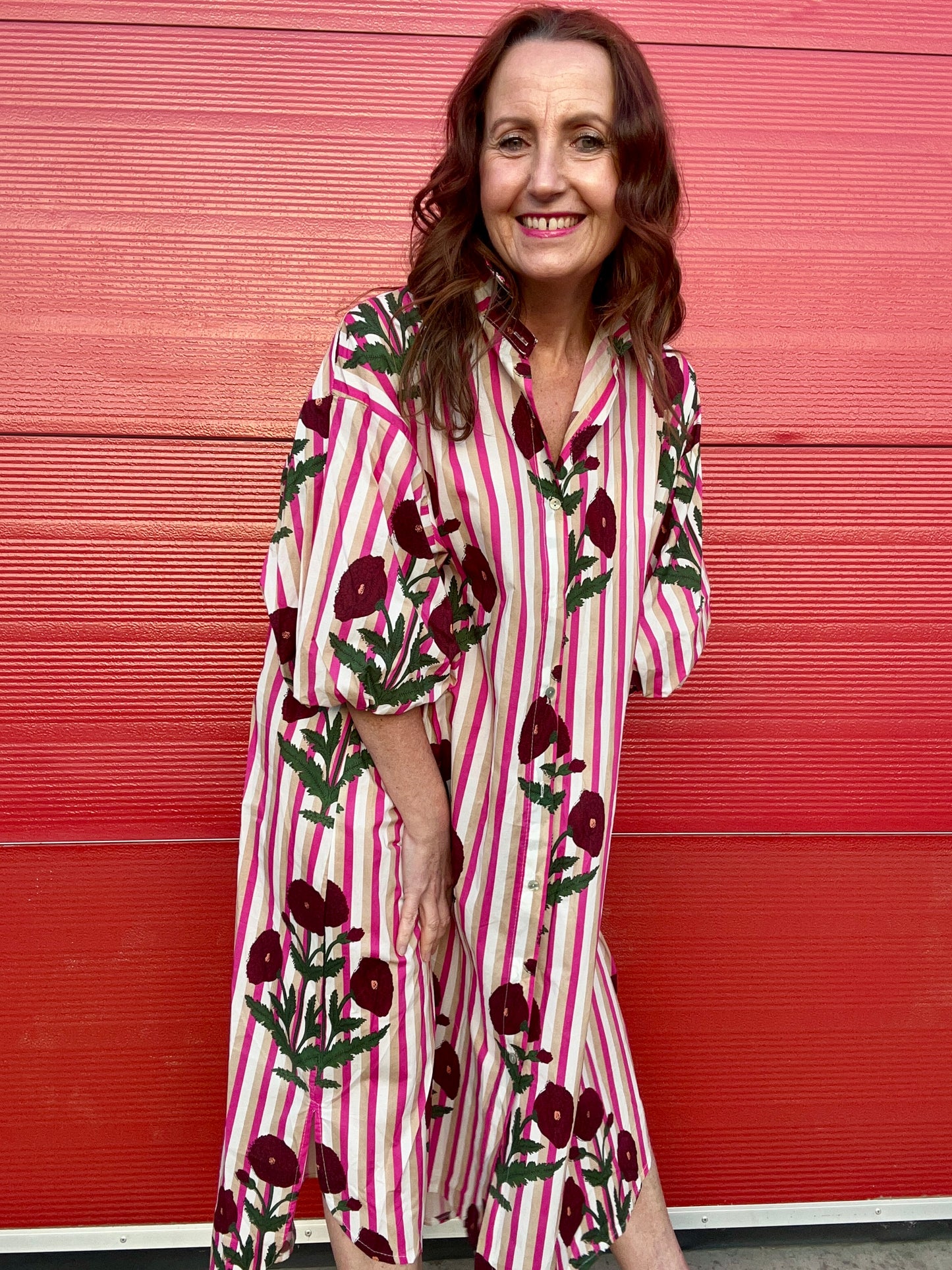 Poppy shirt dress - Pink