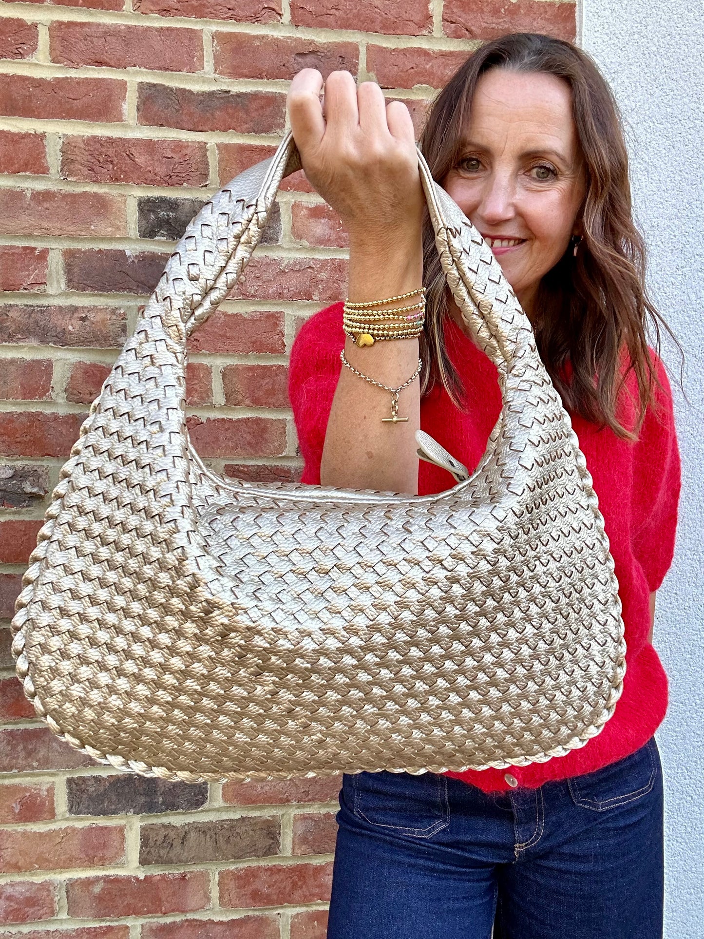 Paxton woven bag - Gold