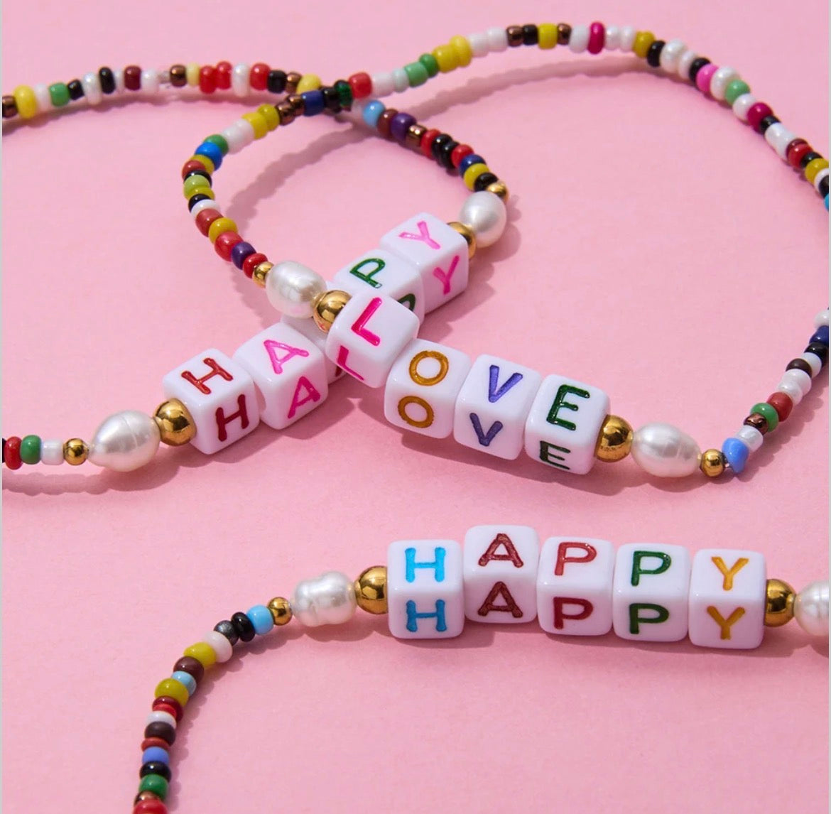 Rainbow HAPPY bracelet