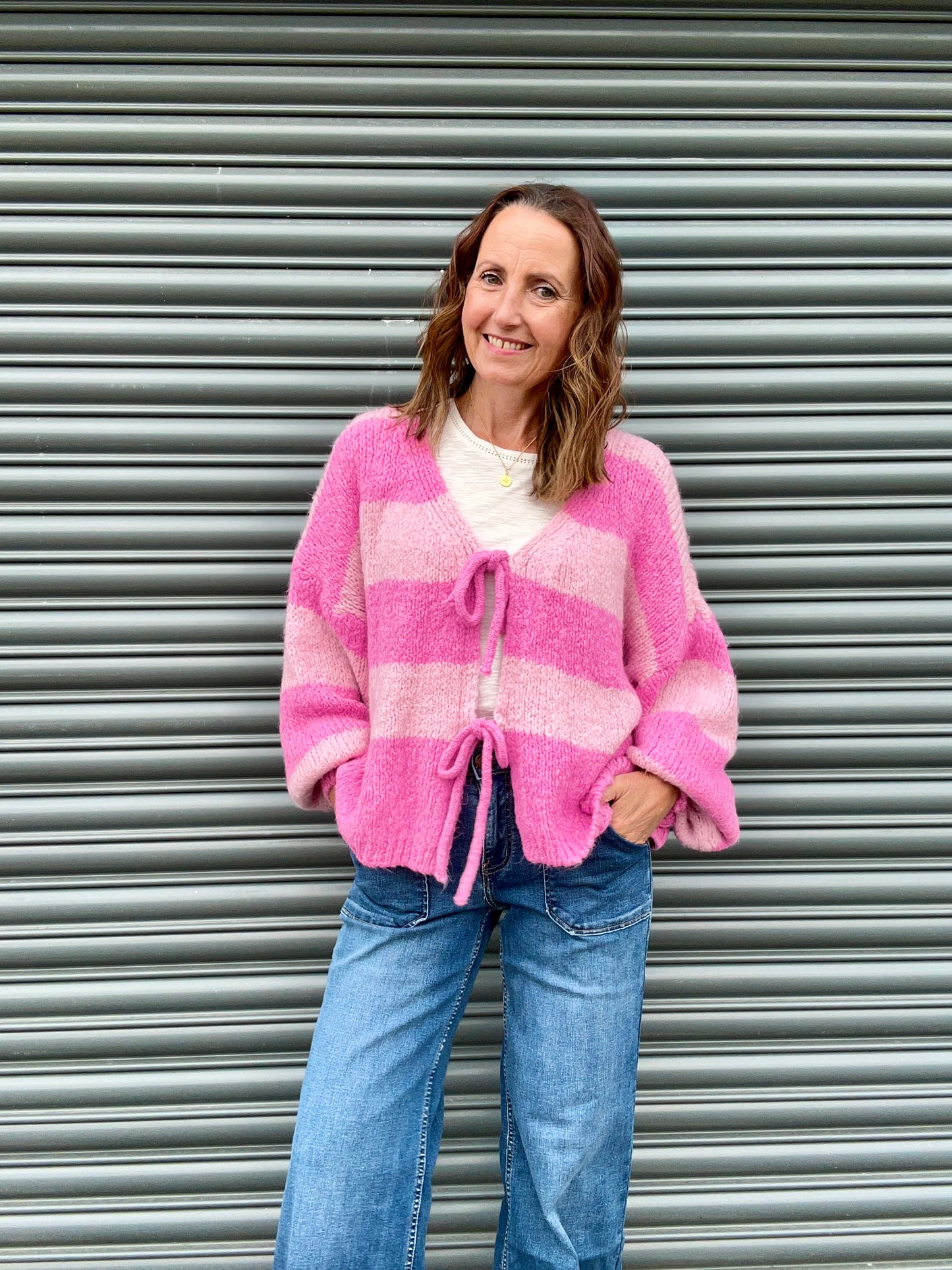 Livi striped cardigan - Pink / Pink