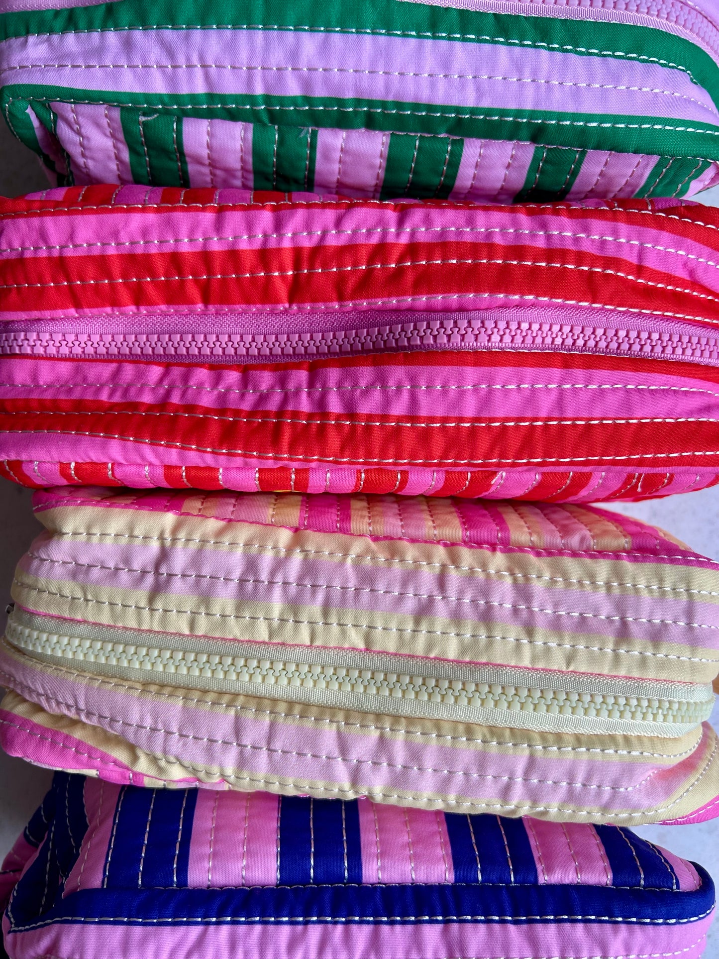 Mitzy stripe make-up bag - Ciao Bella