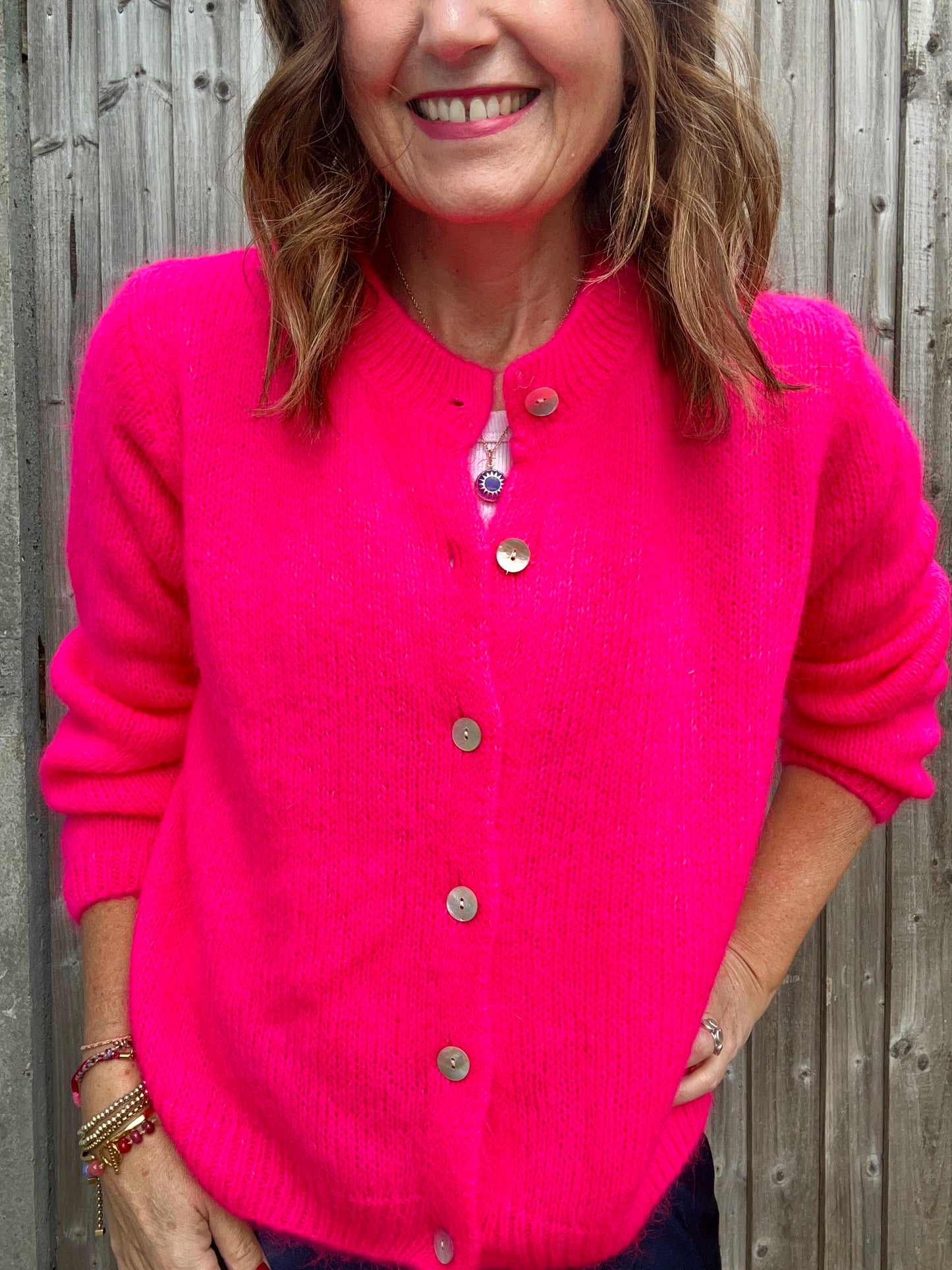 Jenni cardigan - Hot Pink