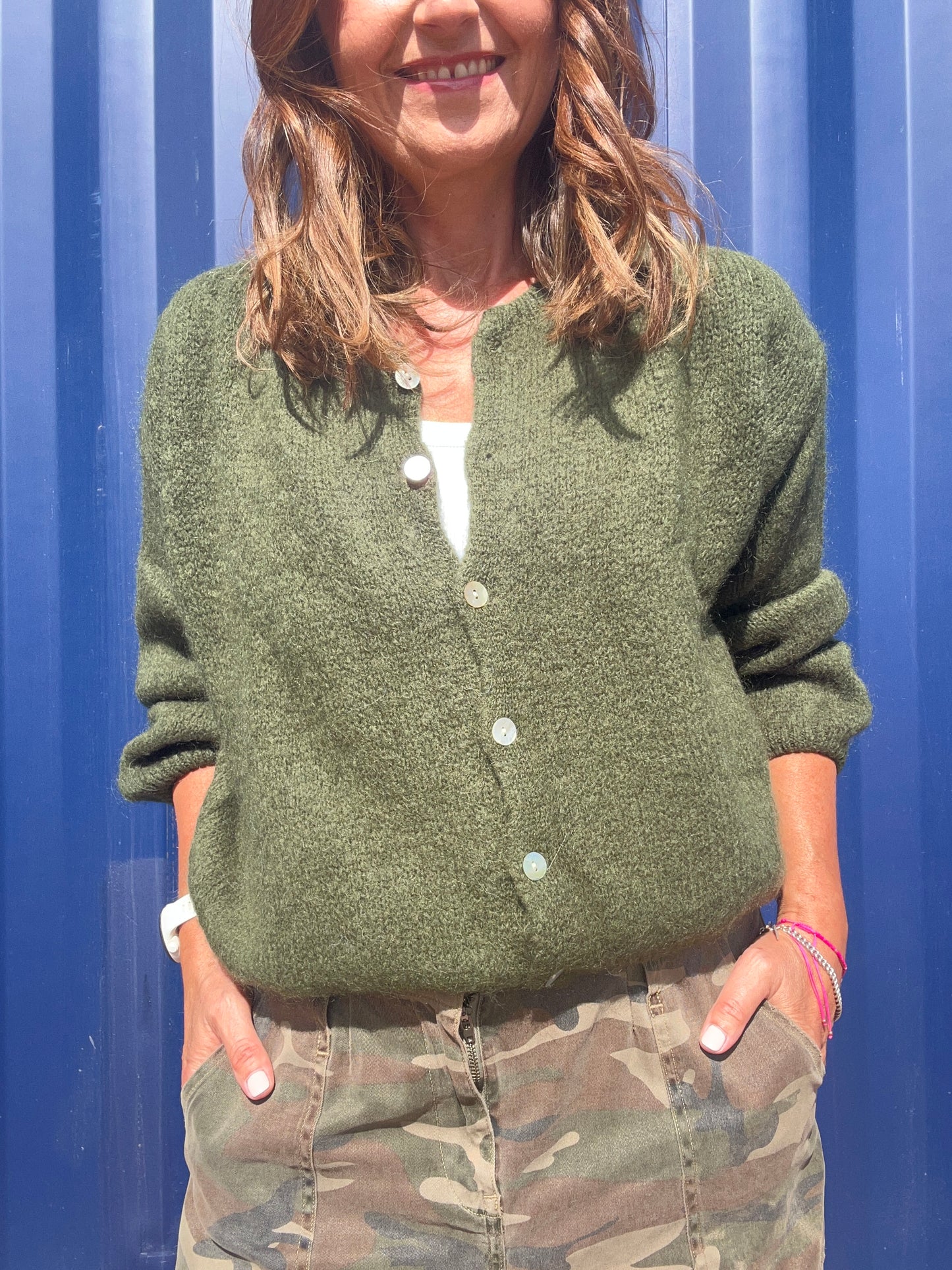 Beattie cardigan - Army Green