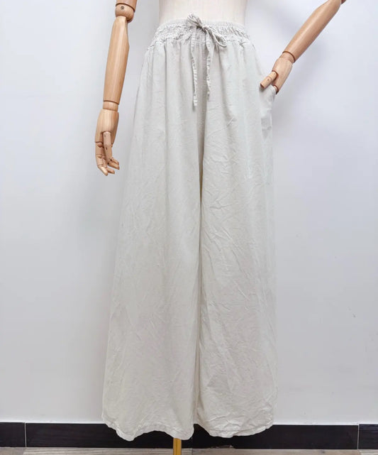 York wideleg cord trousers - Cream