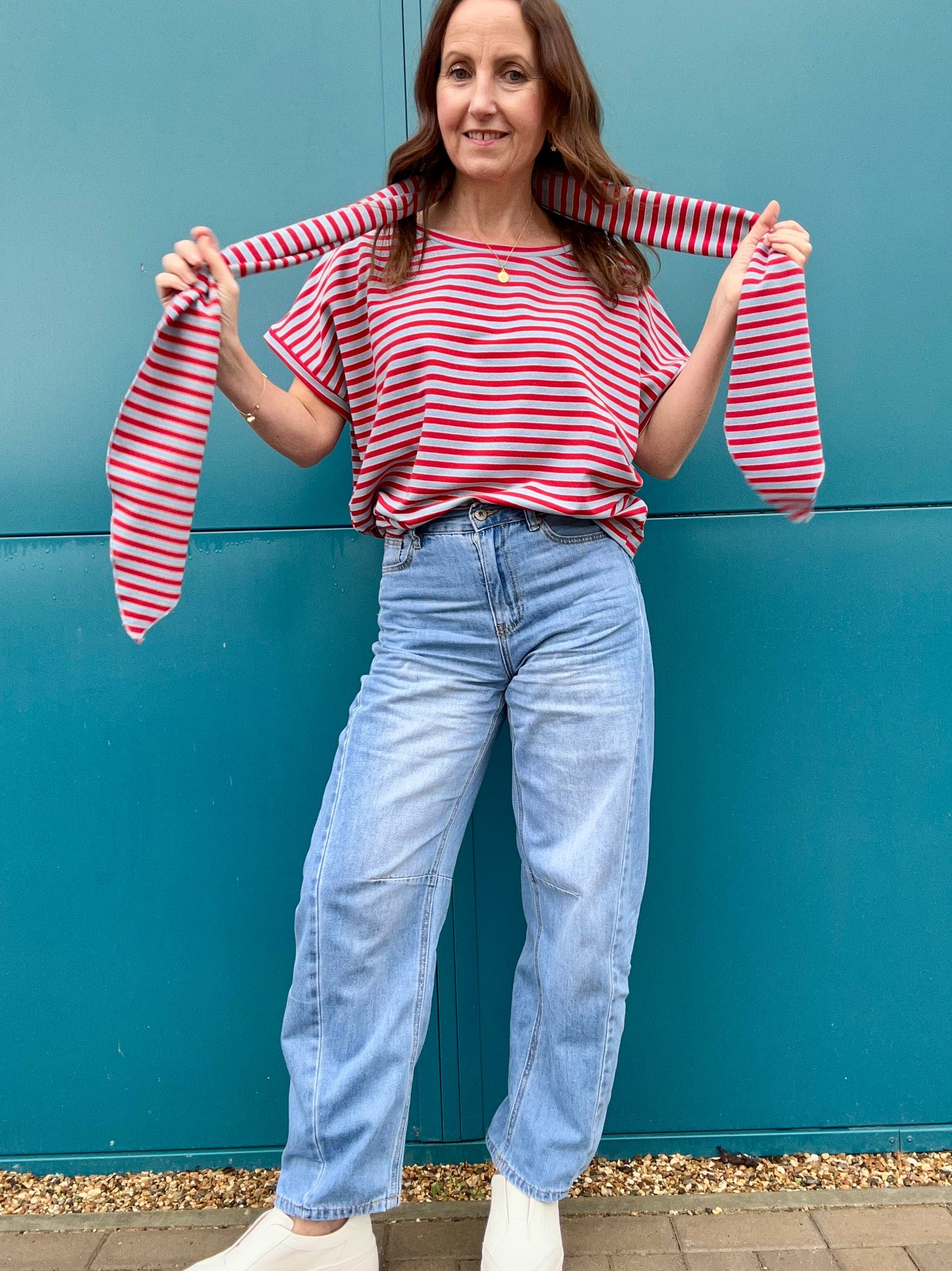 Derby barrel leg jeans