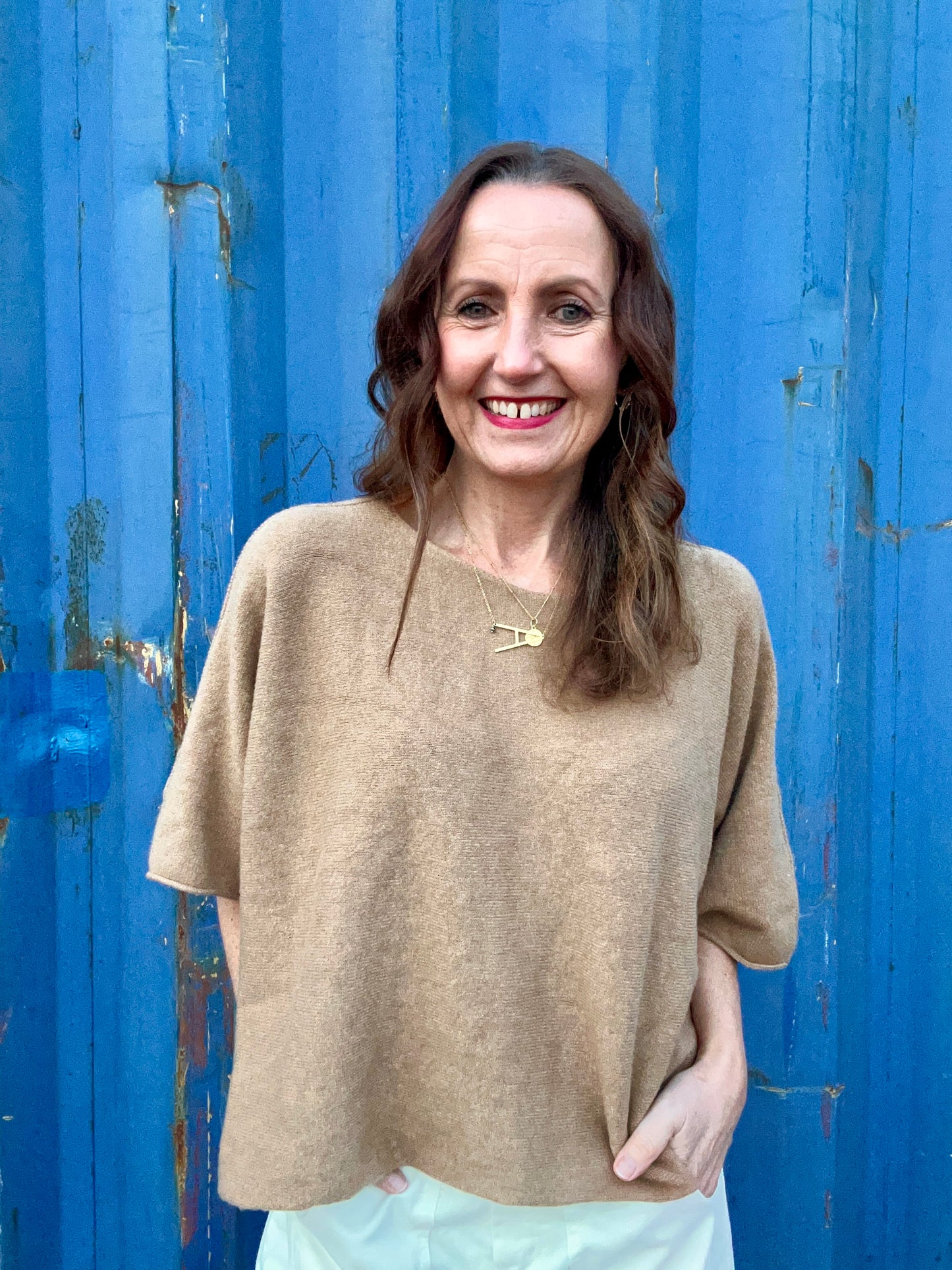 Frankie slouchy knit - Tobacco