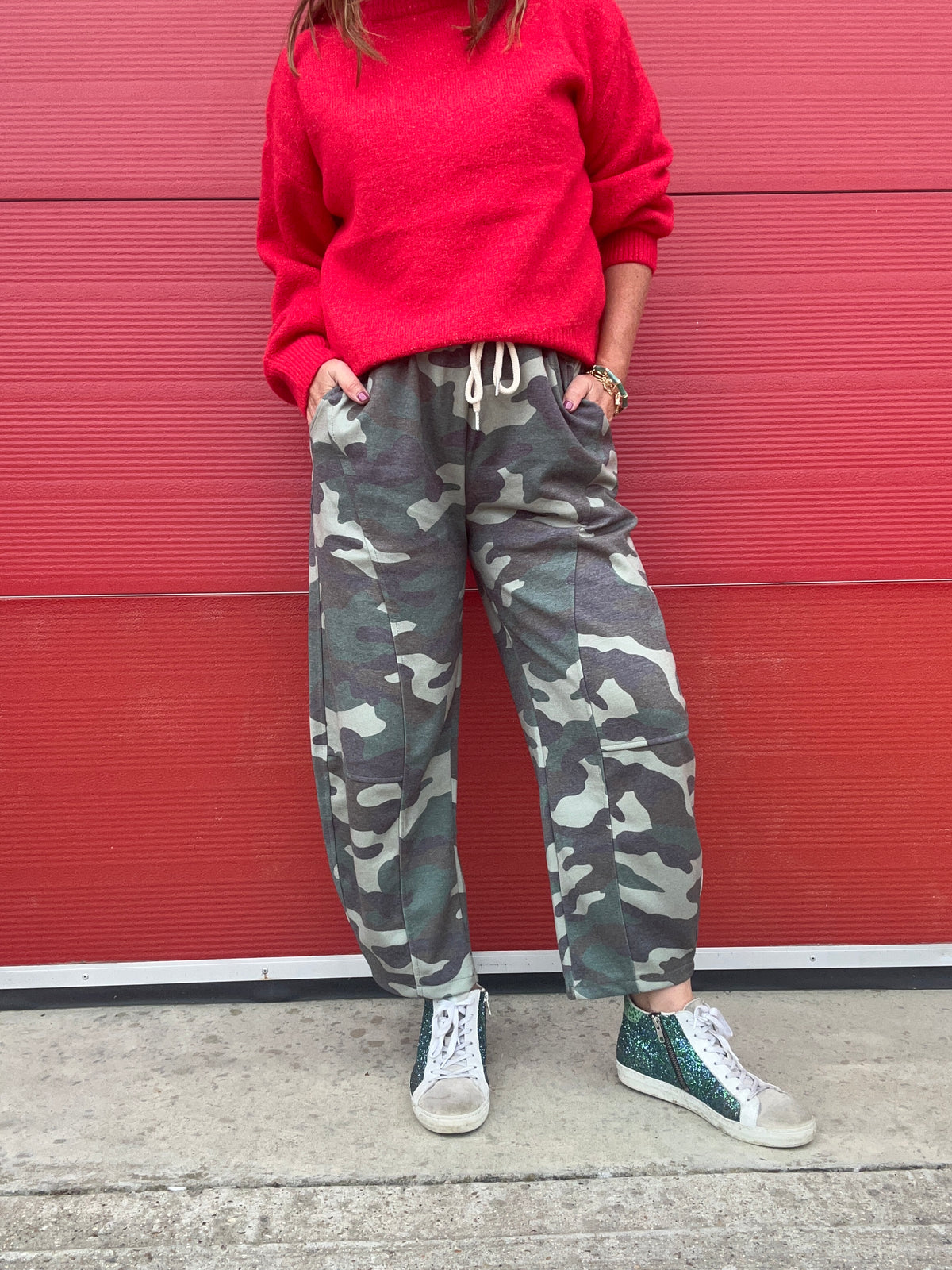Camo barrel joggers