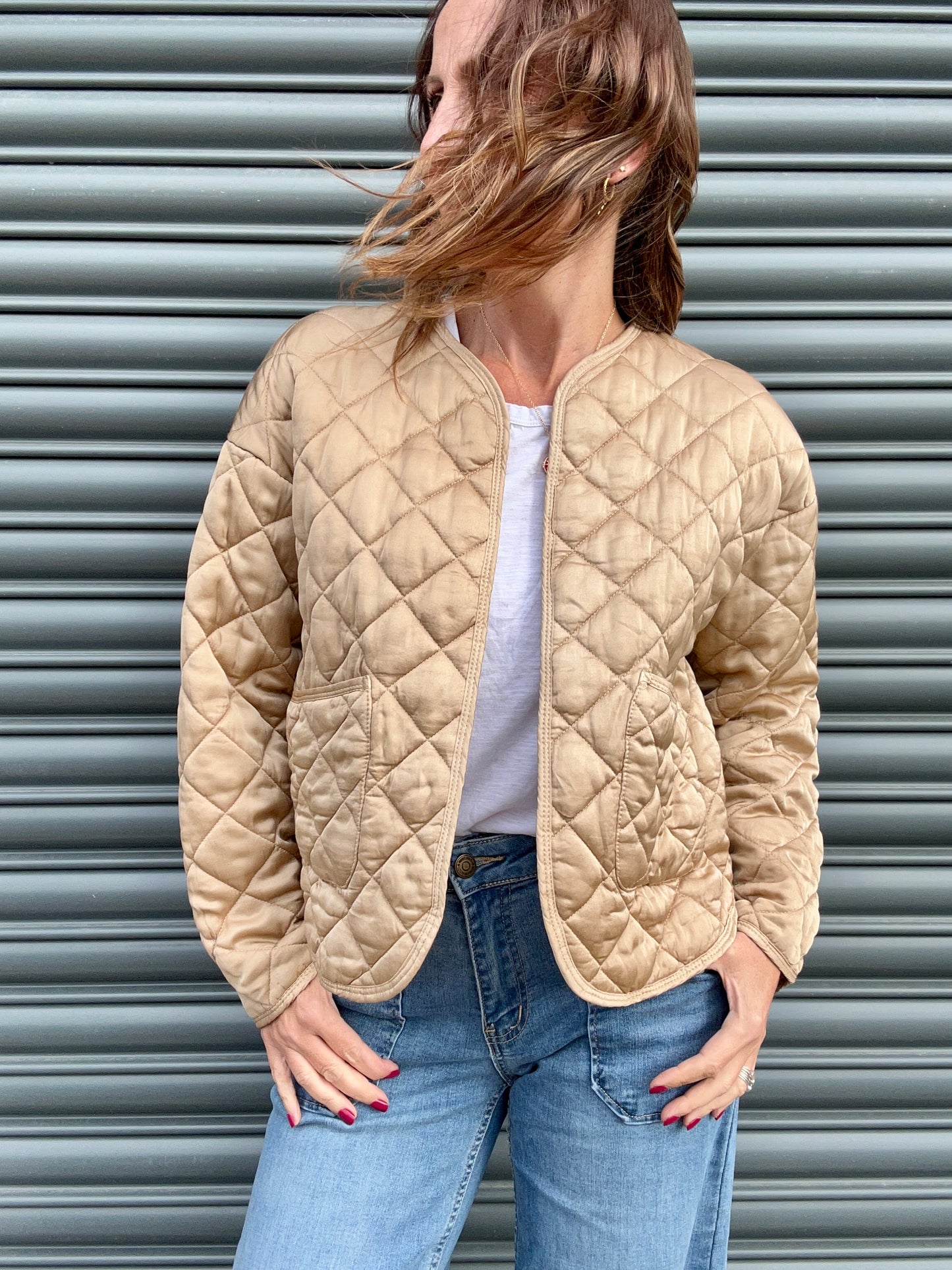 Lana quilted jacket - Gold