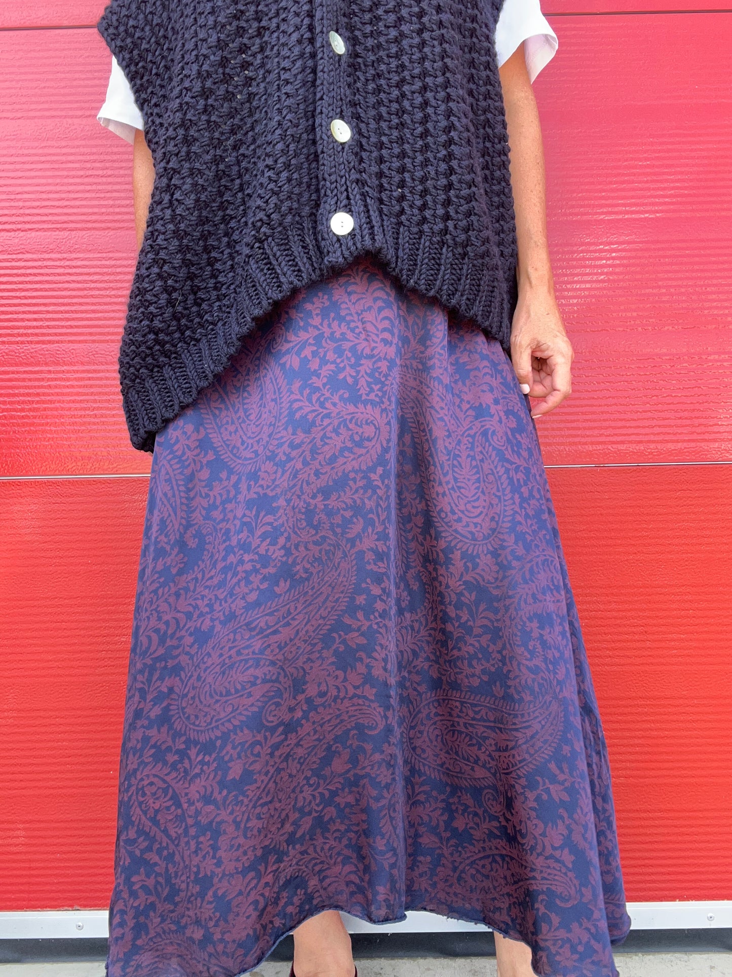 Harmony paisley skirt - Navy
