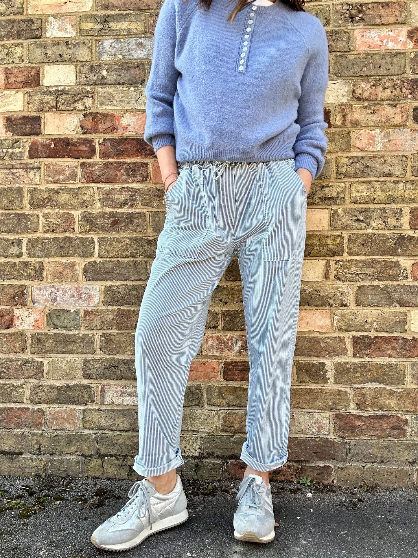 Libby striped cotton joggers