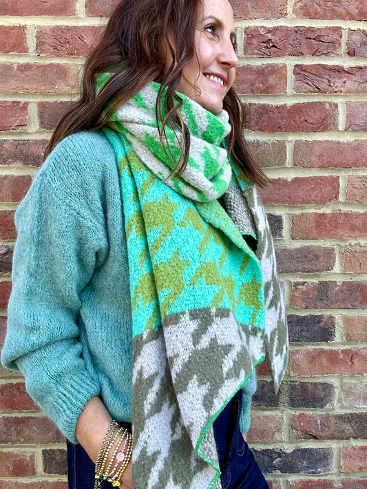 Winter brights scarf - Green