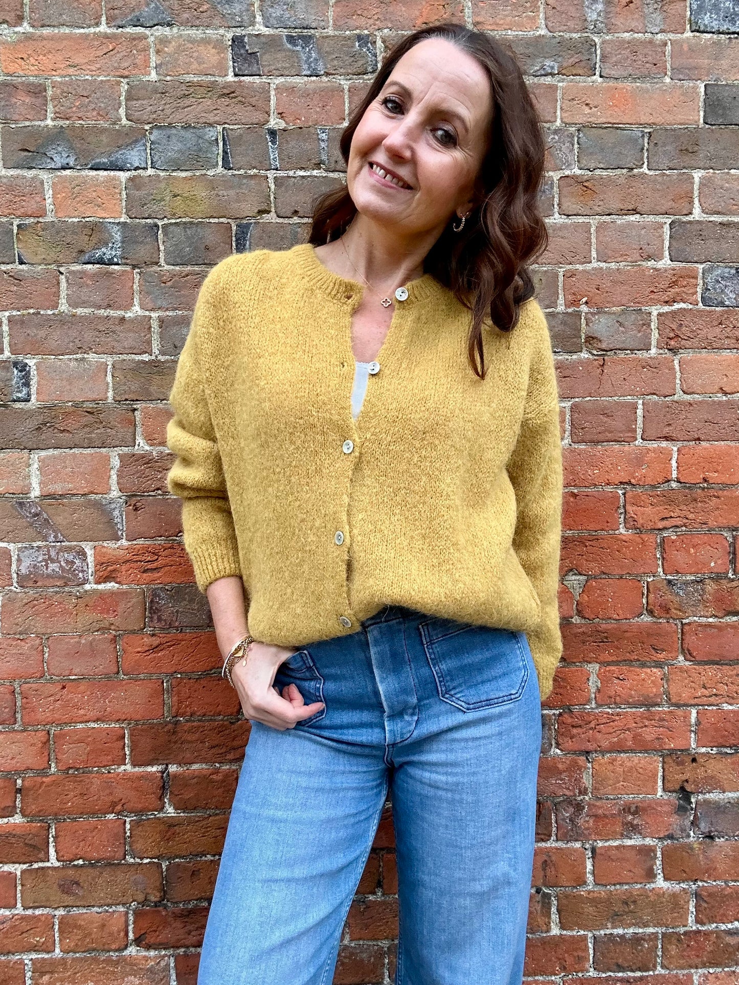 Juno cardigan - Mustard