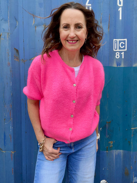 Belle cardigan - Neon Pink
