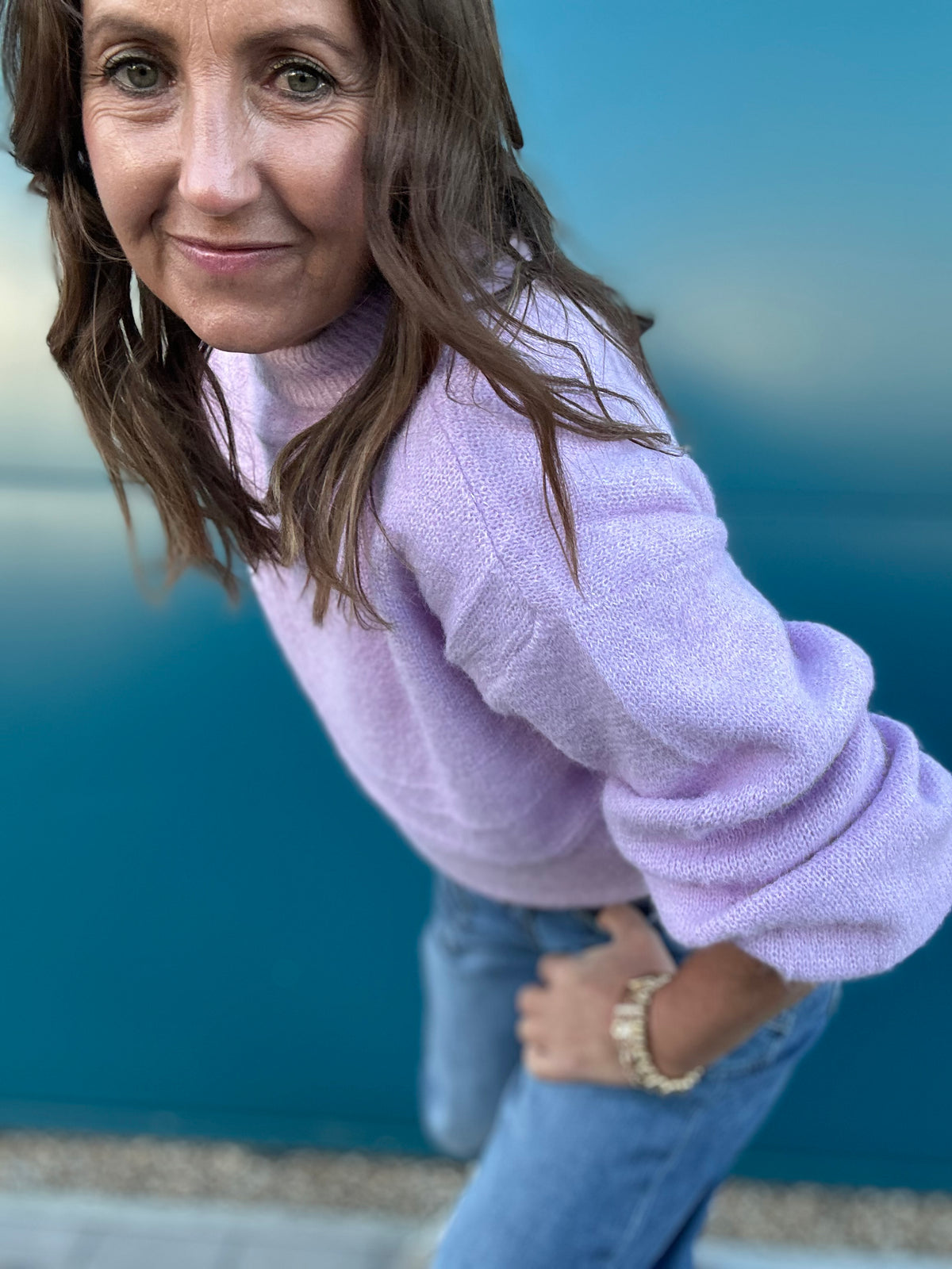 Mae round neck sweater - Lilac