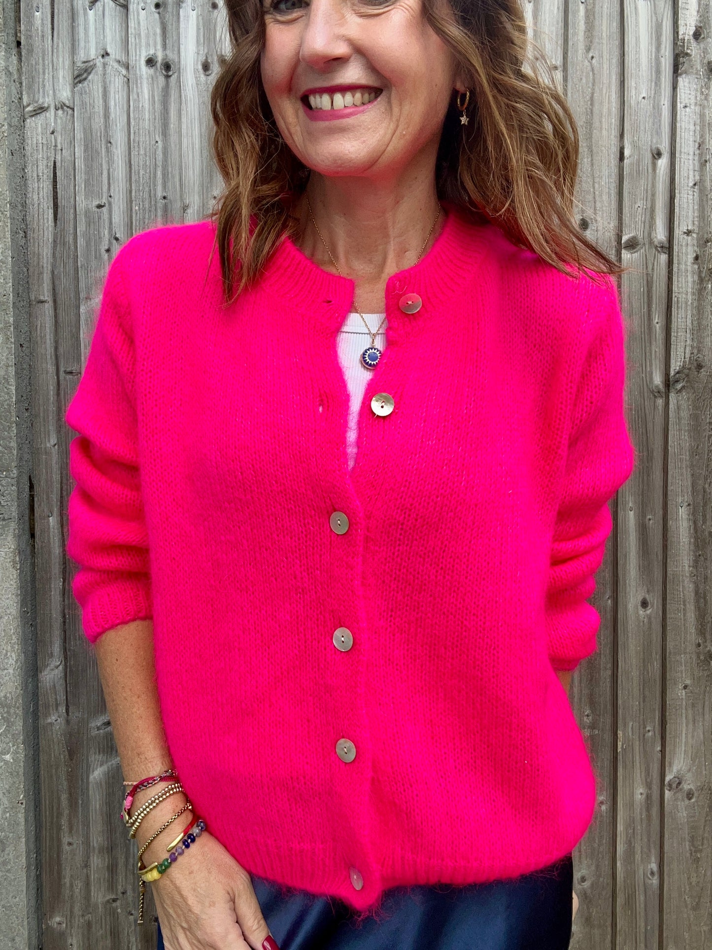 Jenni cardigan - Hot Pink