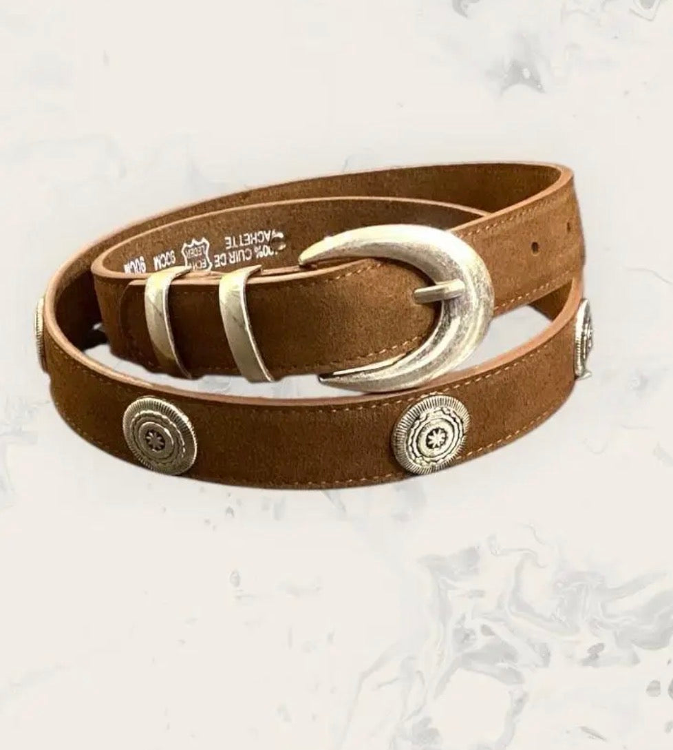 Nancy suede belt - Tan