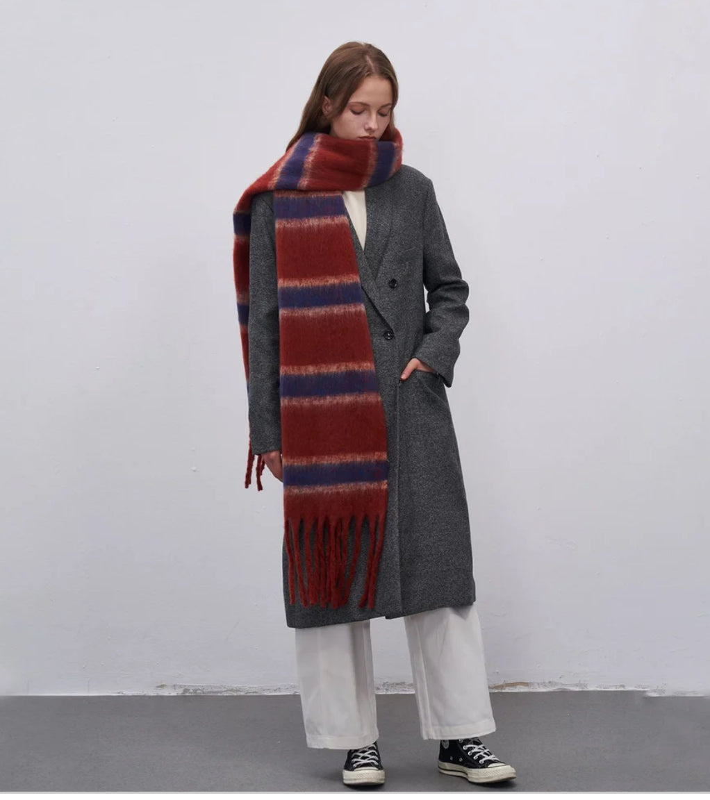 Preppy plum scarf