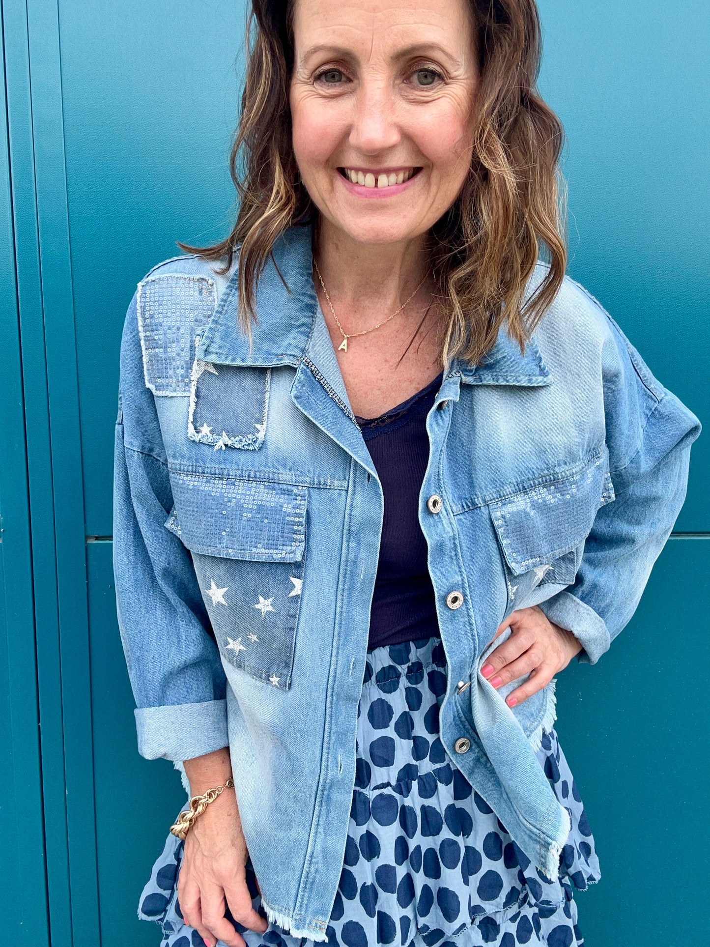 Starlet denim shacket