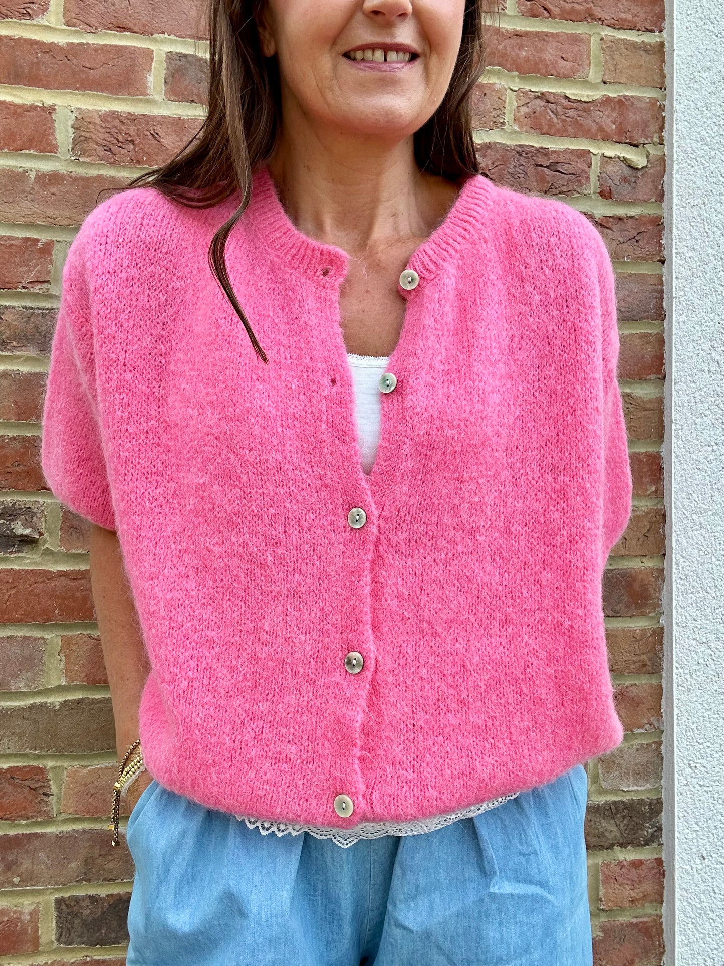 Jessie cardigan - Sherbet Pink