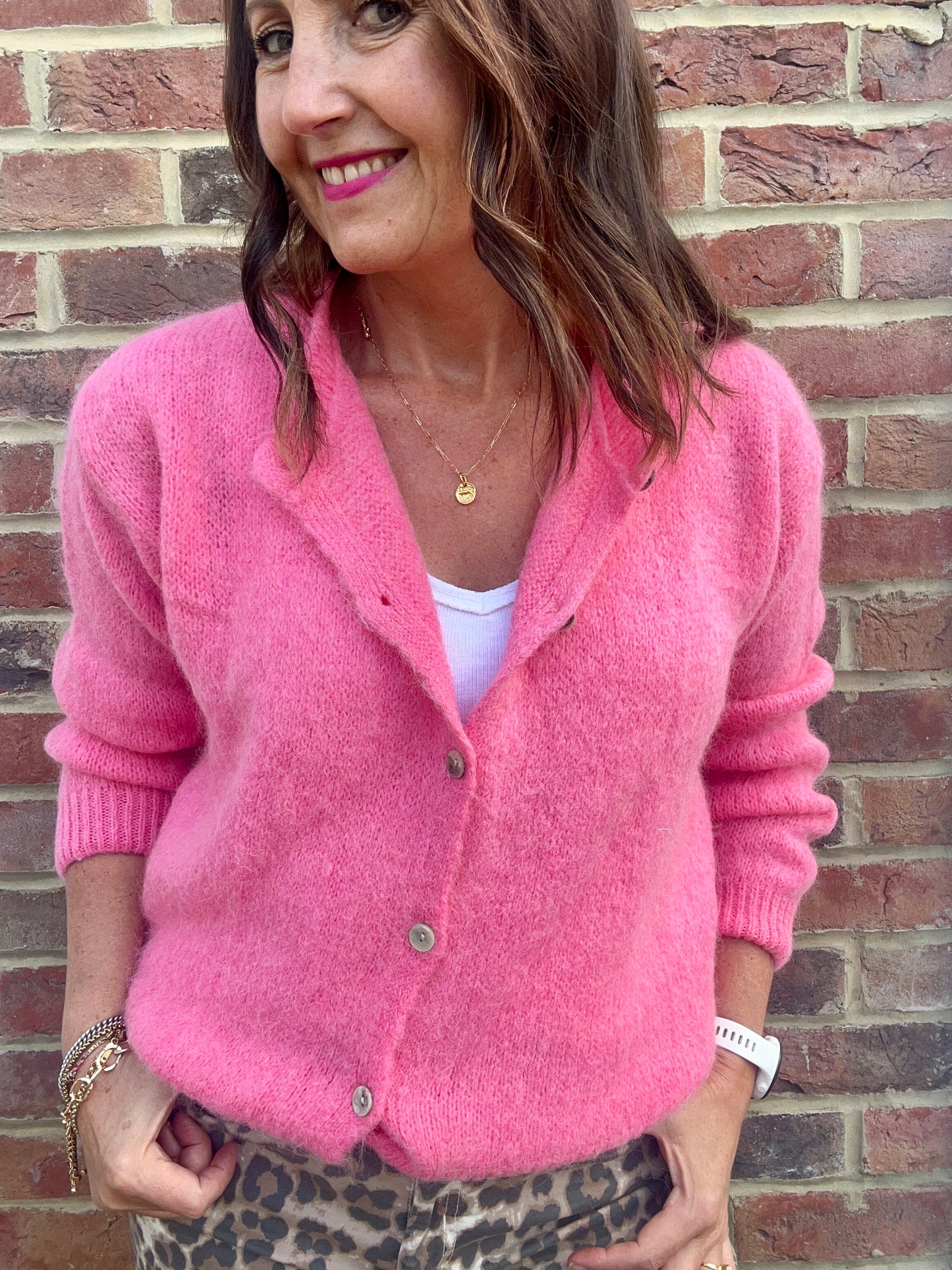 Juno cardigan - Sherbet Pink