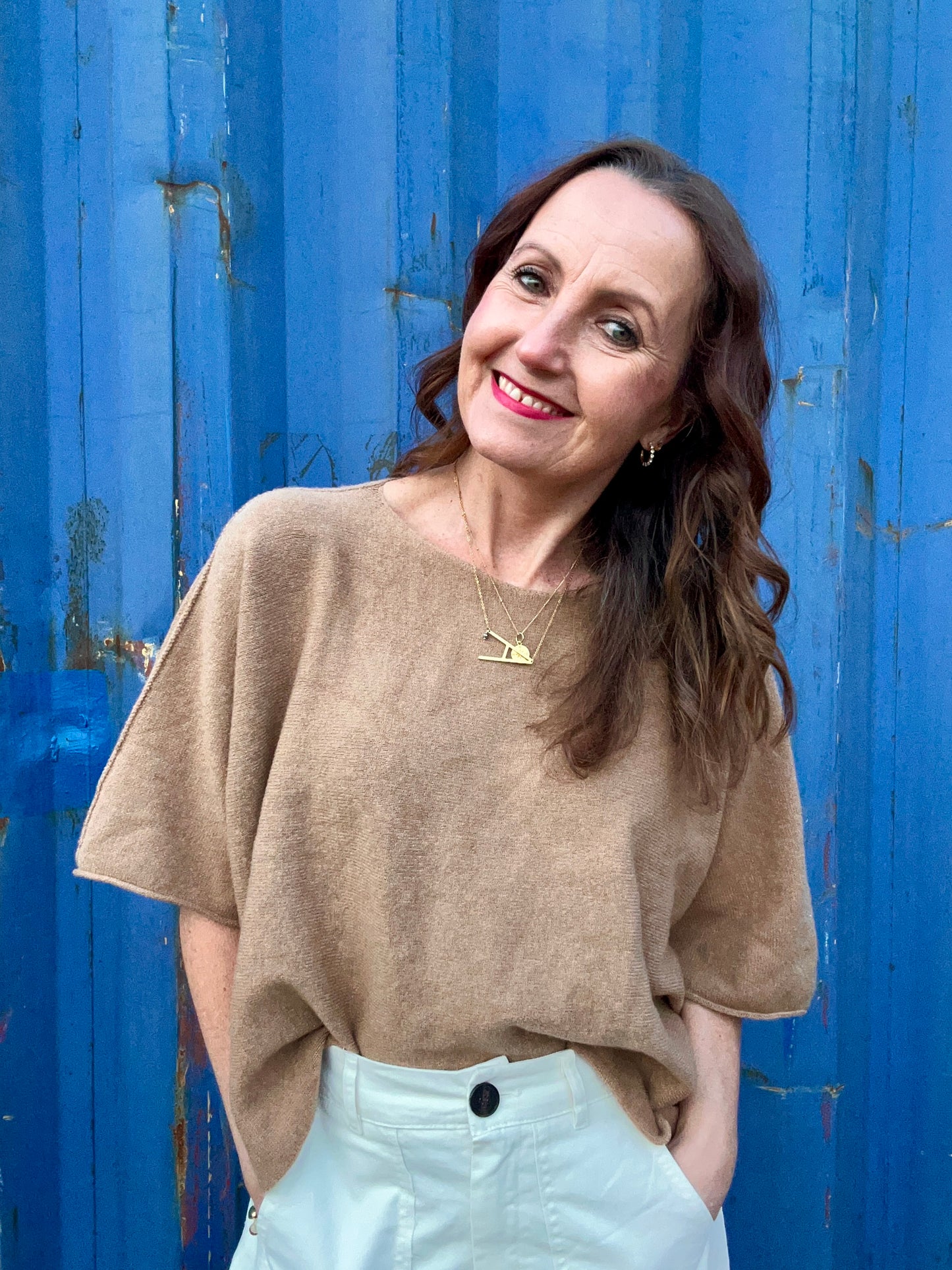 Frankie slouchy knit - Tobacco