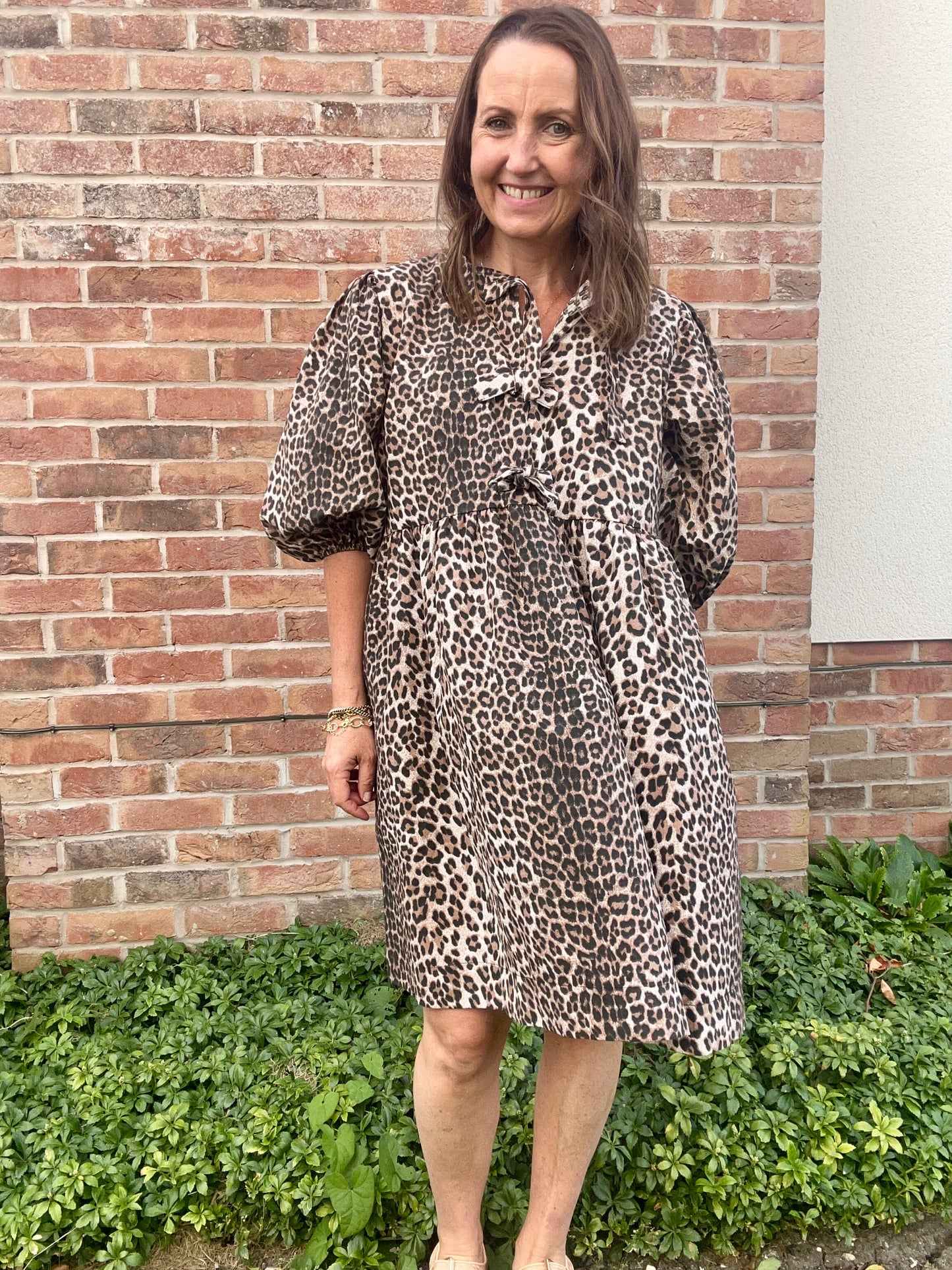 Cece leopard dress