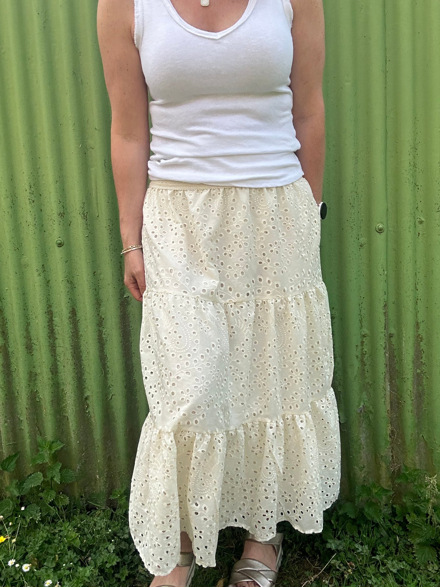 Brodie Cotton skirt - Cream