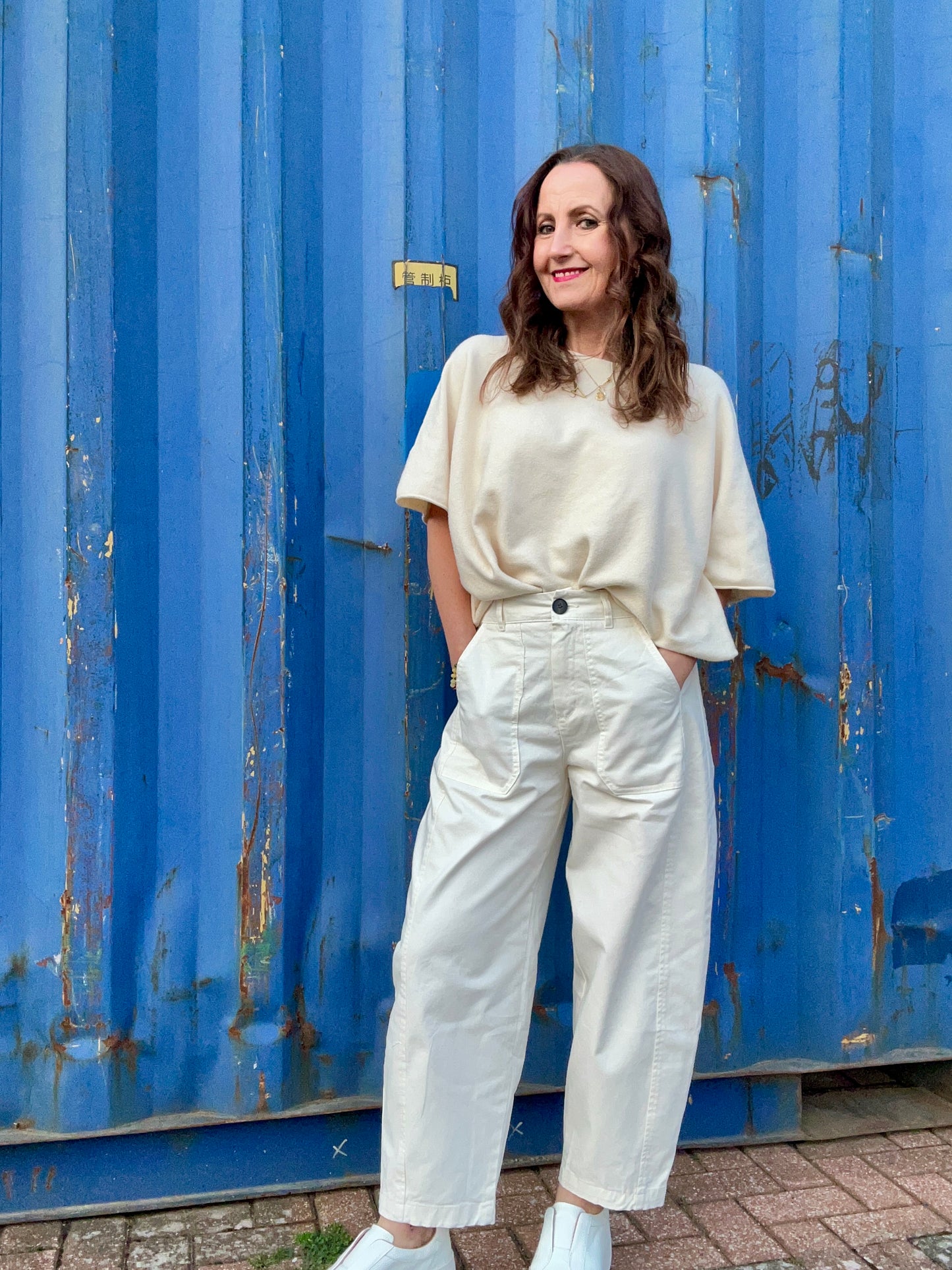 Krista barrel leg trousers - Butter
