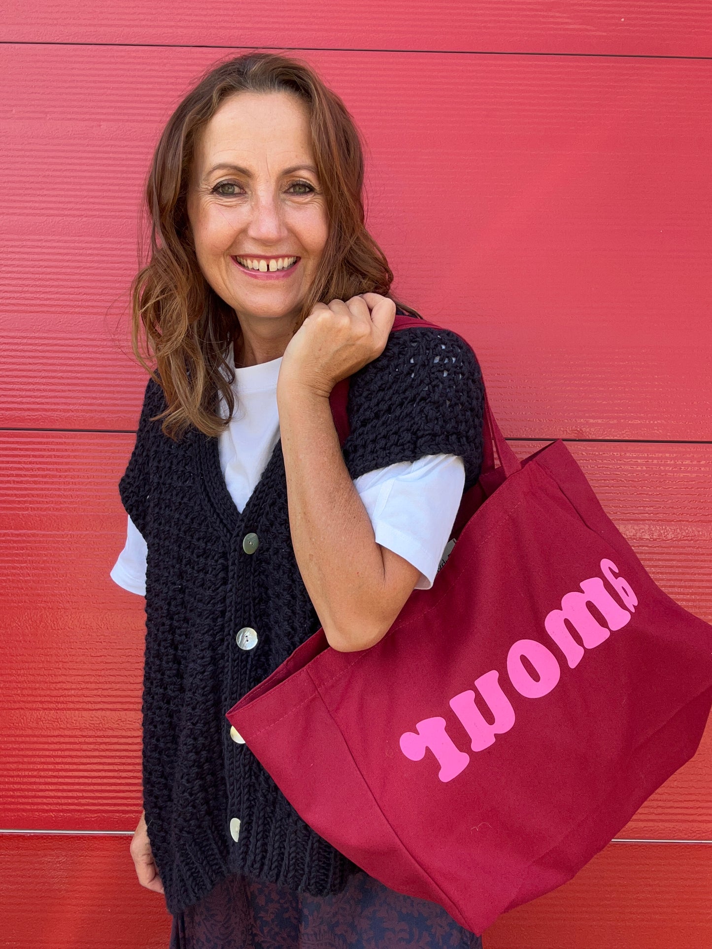 Amour tote bag - Plum / Pink