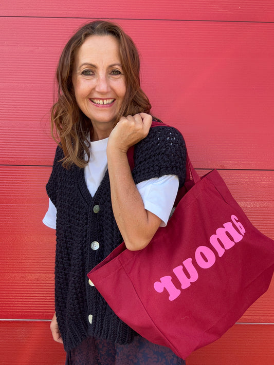 Amour tote bag - Plum / Pink