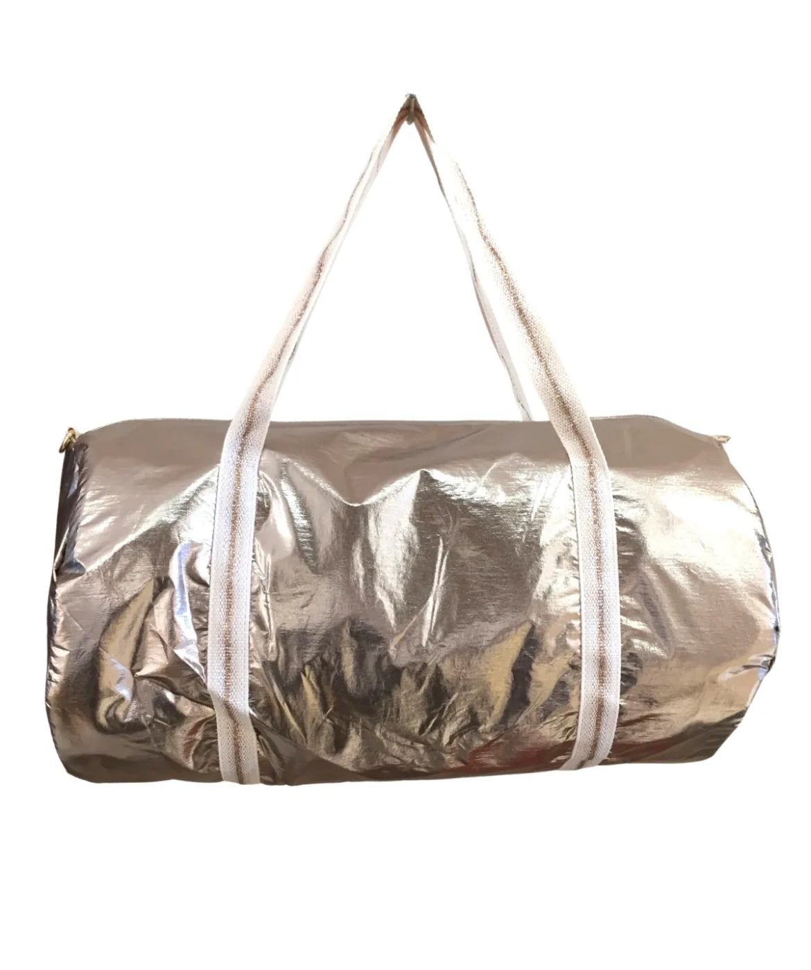 Retro metallic overnight bag