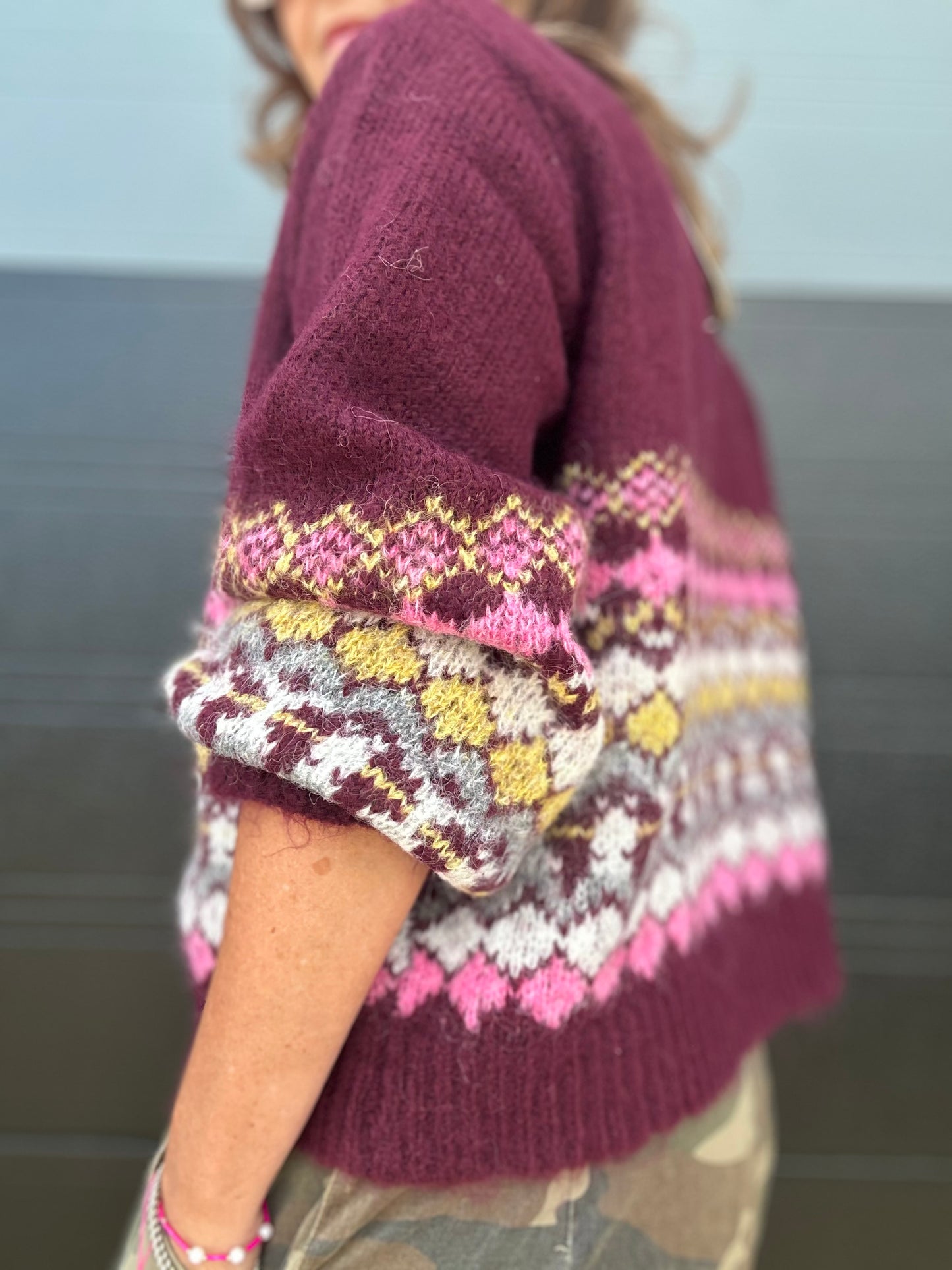 Velda patterned cardigan