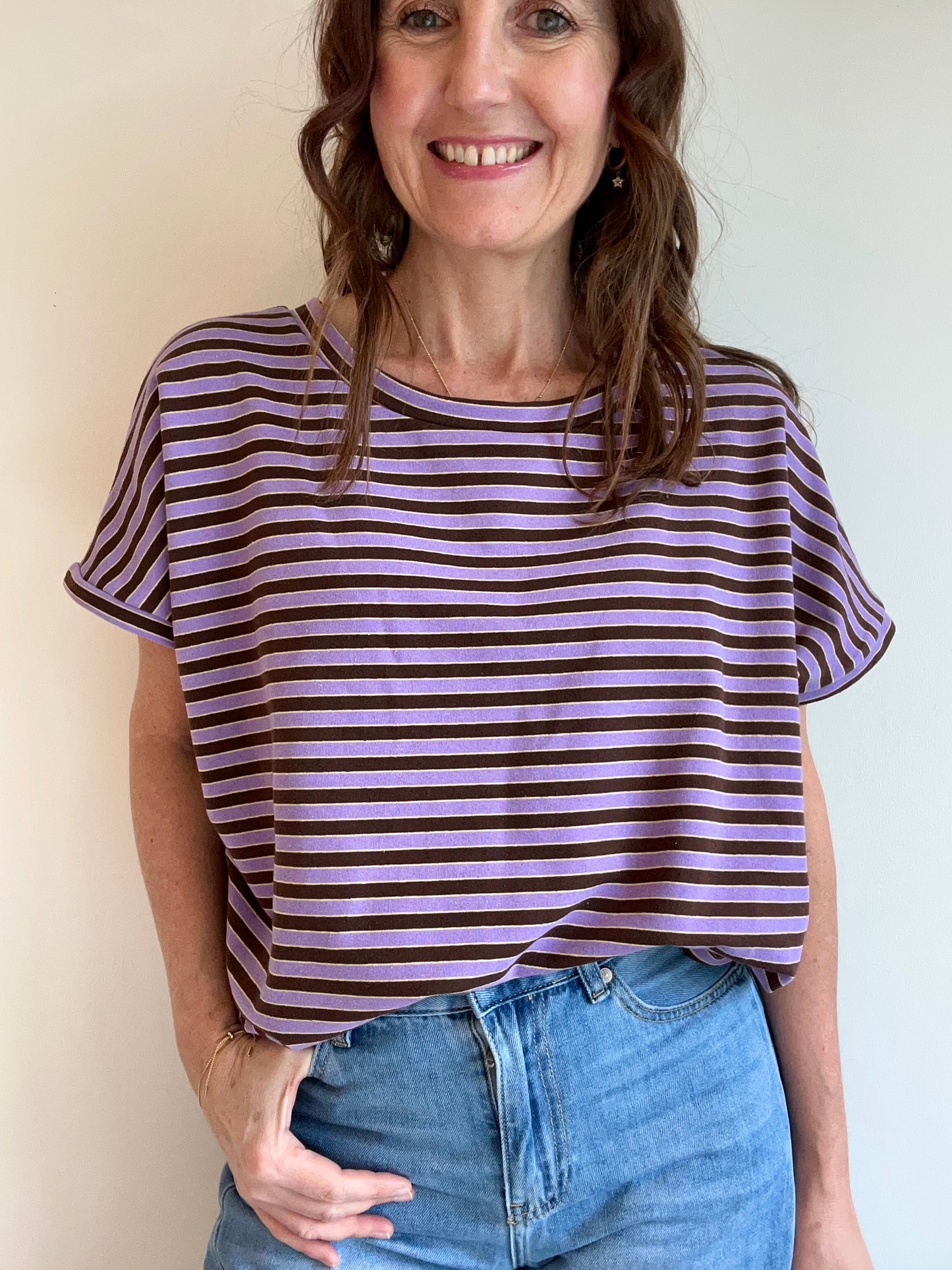 Skipper jersey striped set - Lavender