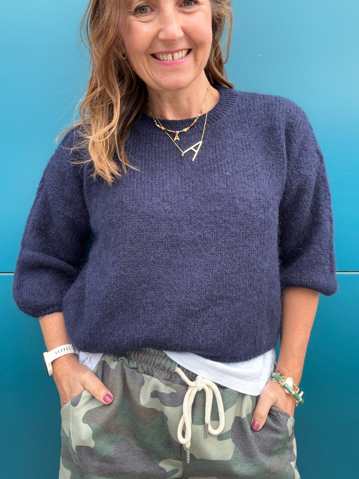 Ramona relaxed sweater - French Navy