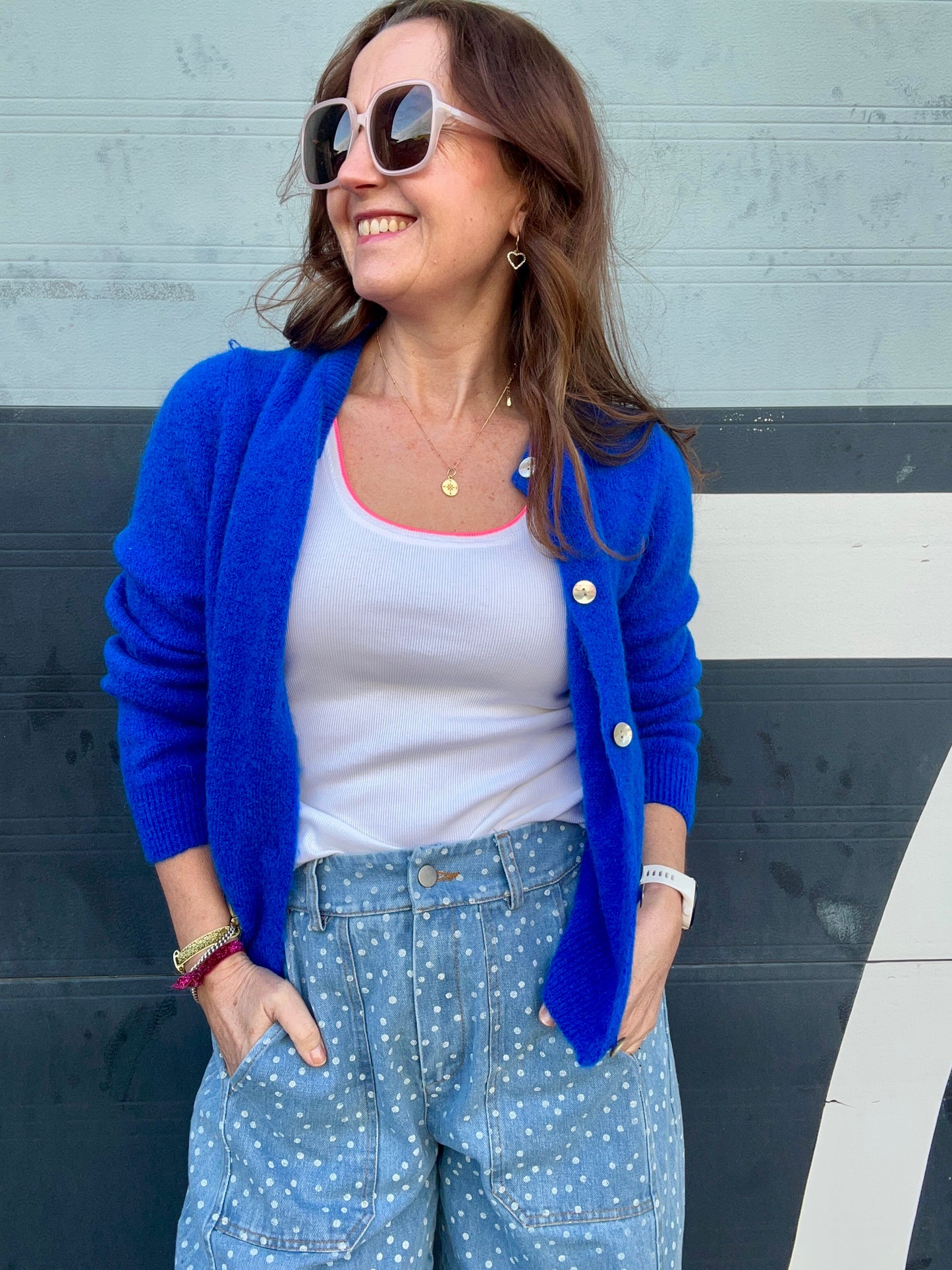 Lumi cardigan - Greek Blue