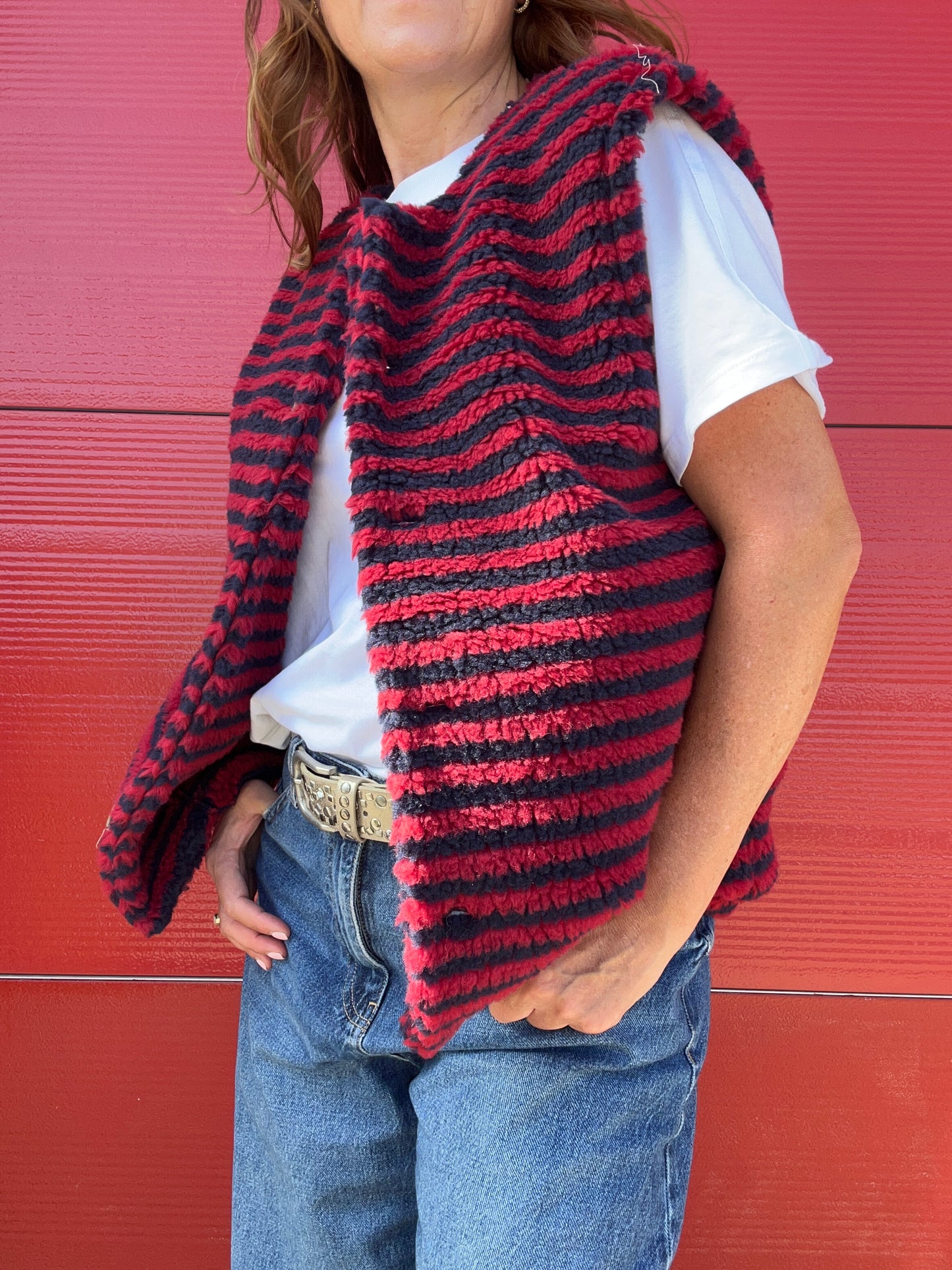 Marley striped waistcoat - Navy / Red