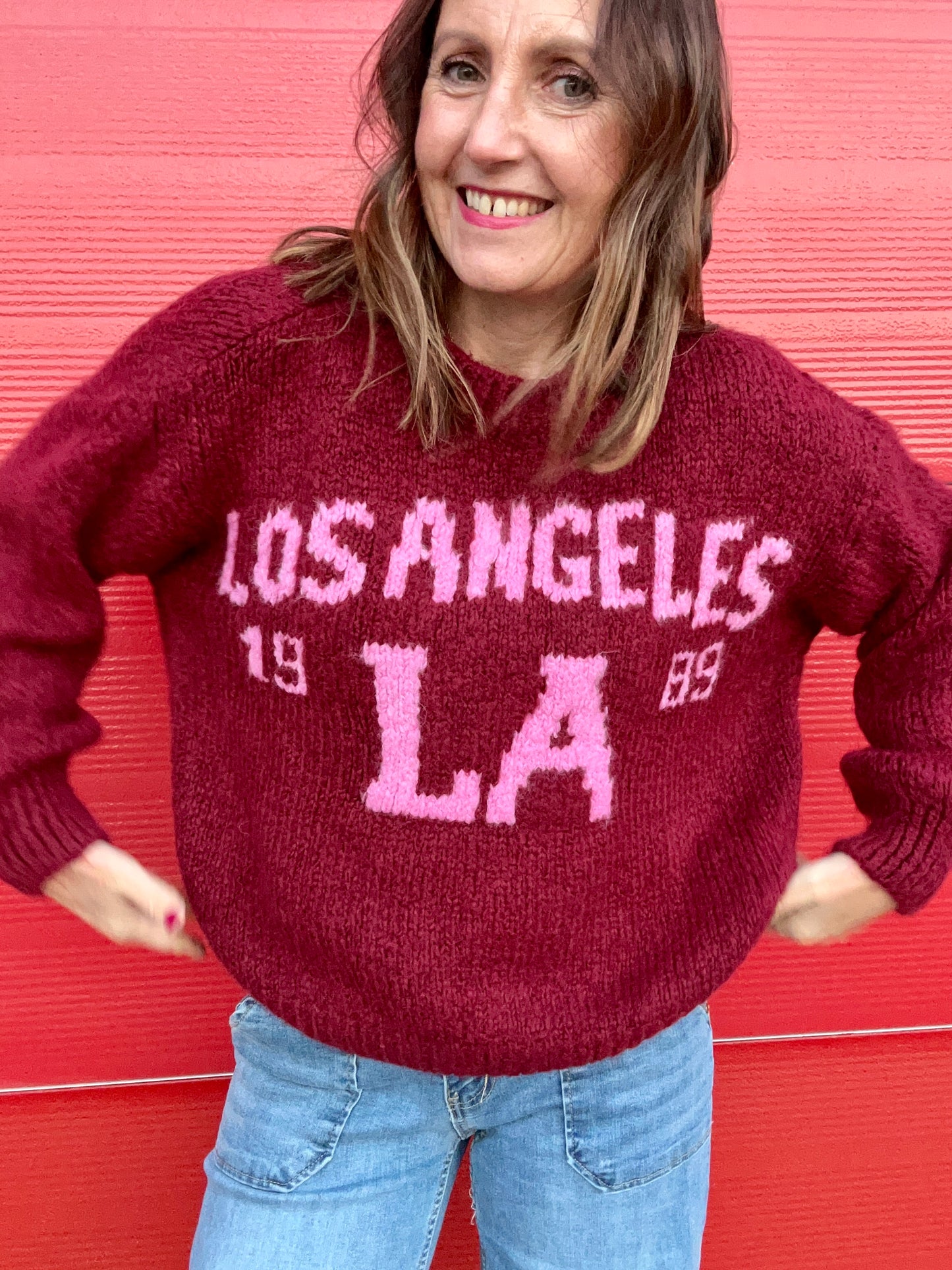 L.A. sweater - Plum / Pink