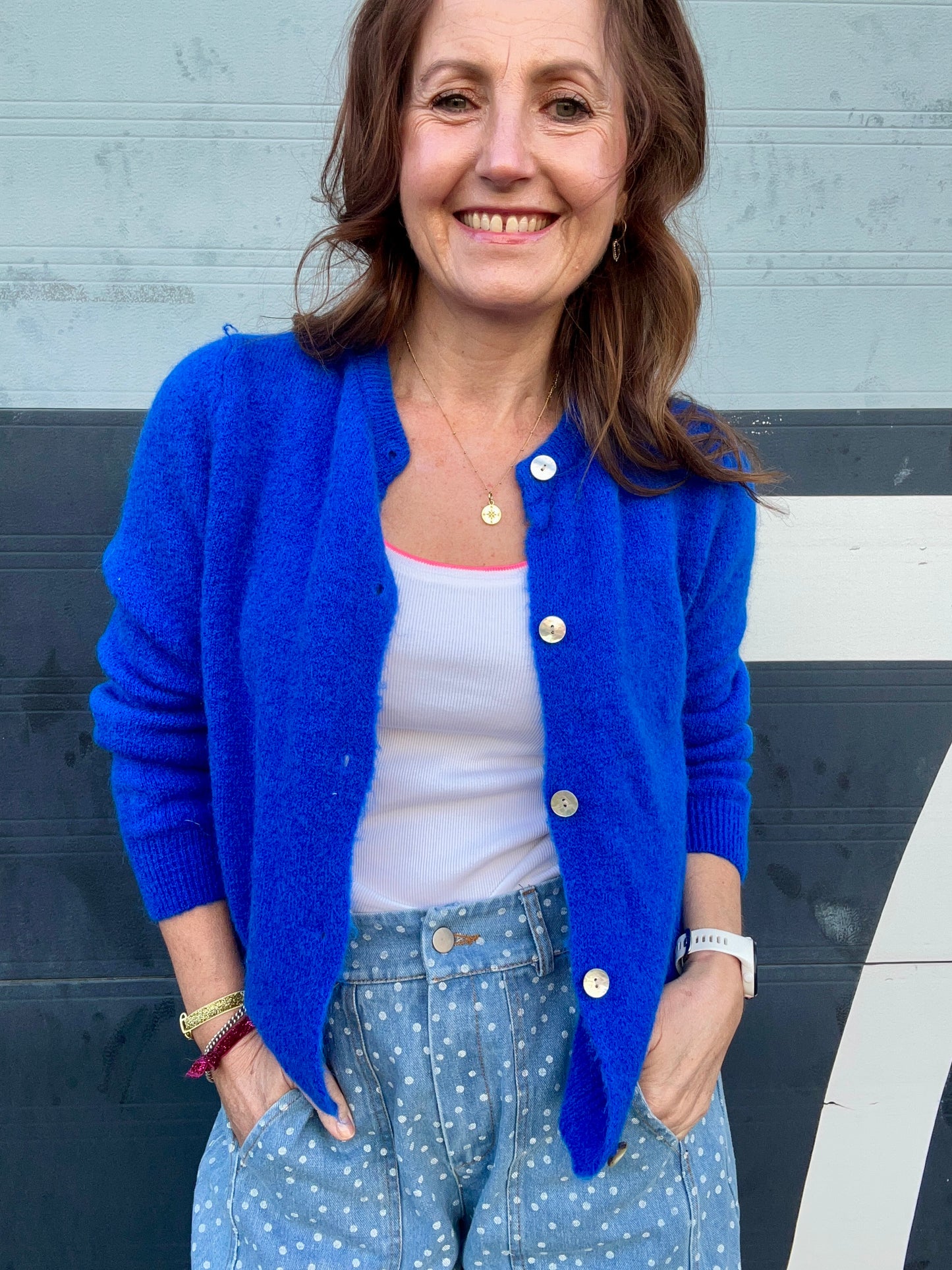Lumi cardigan - Greek Blue