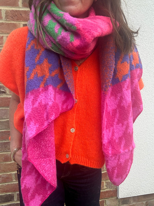 Winter brights scarf - Pink