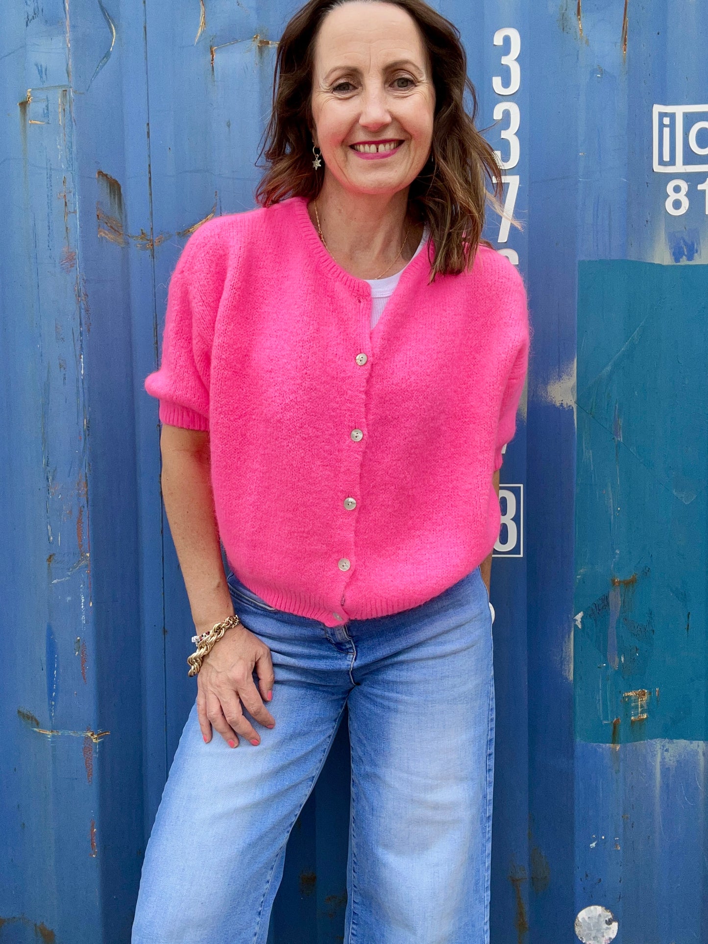 Belle cardigan - Neon Pink