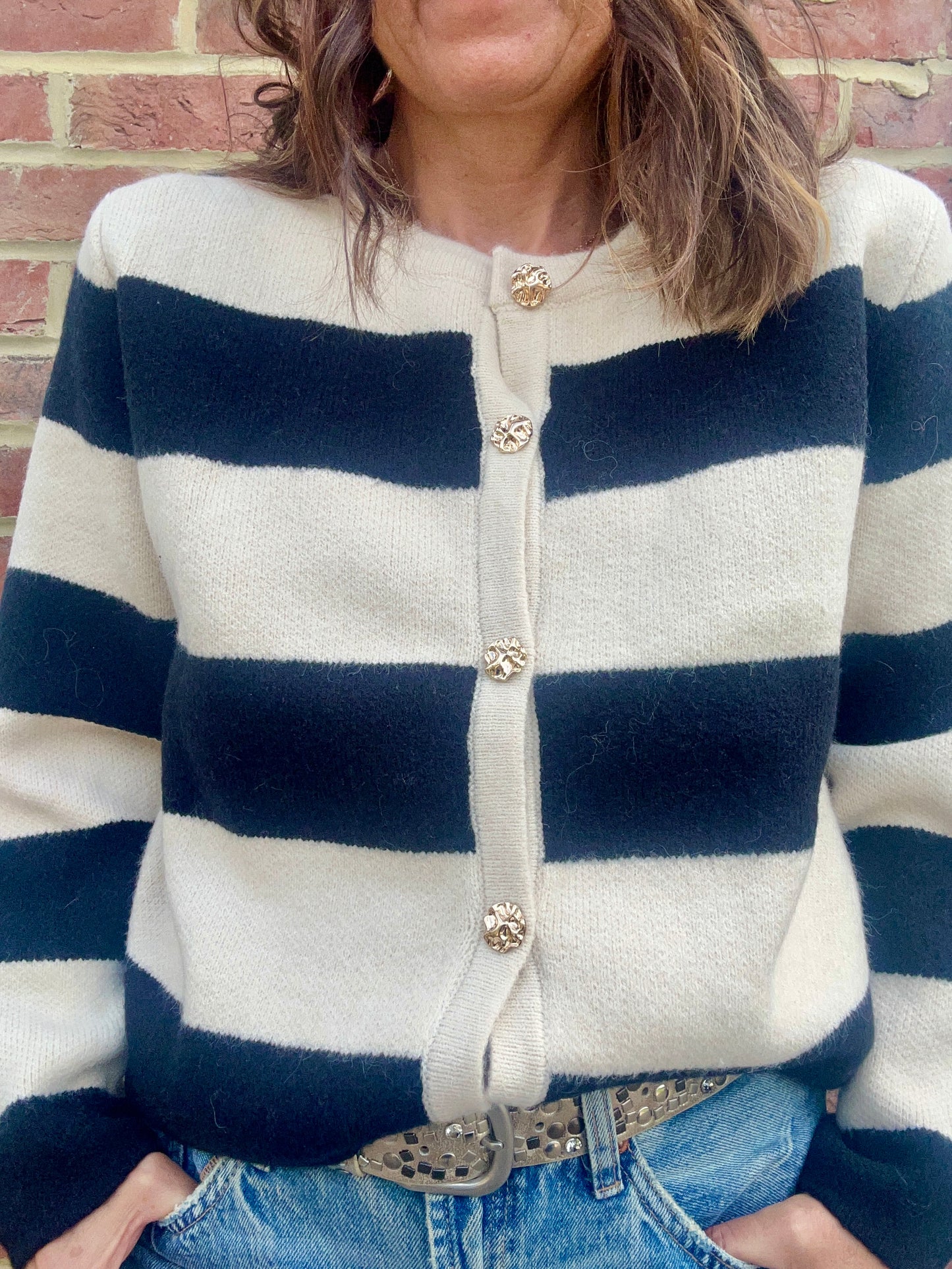 Gigi chunky striped cardigan