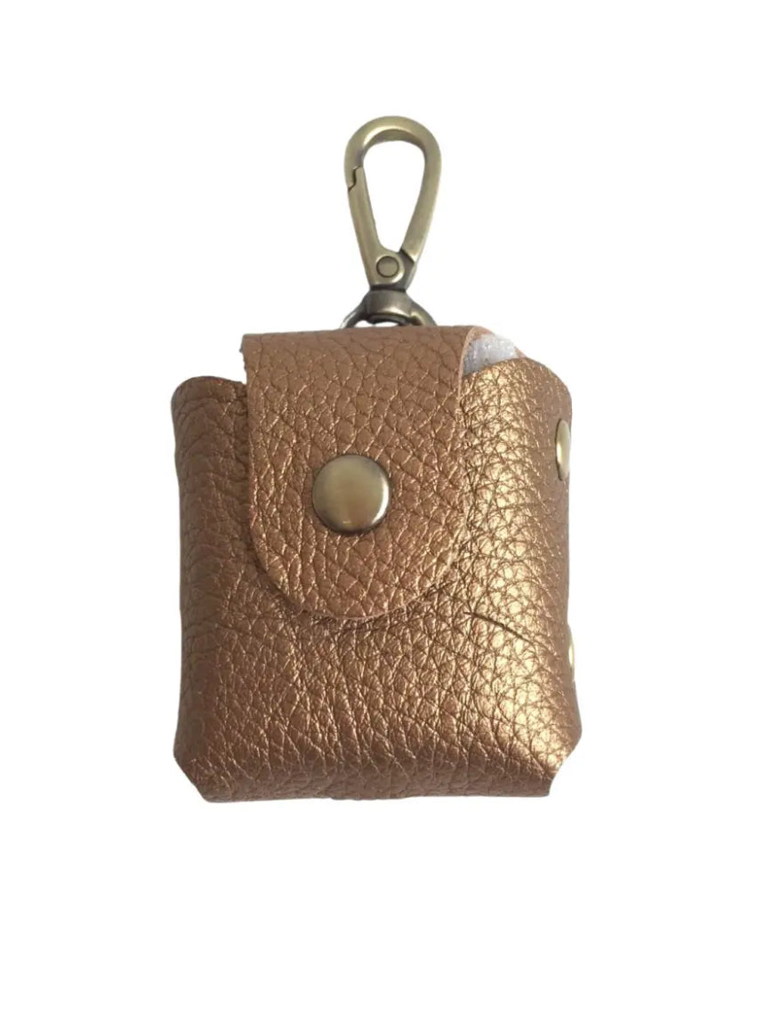 Metallic leather headphone case - Copper