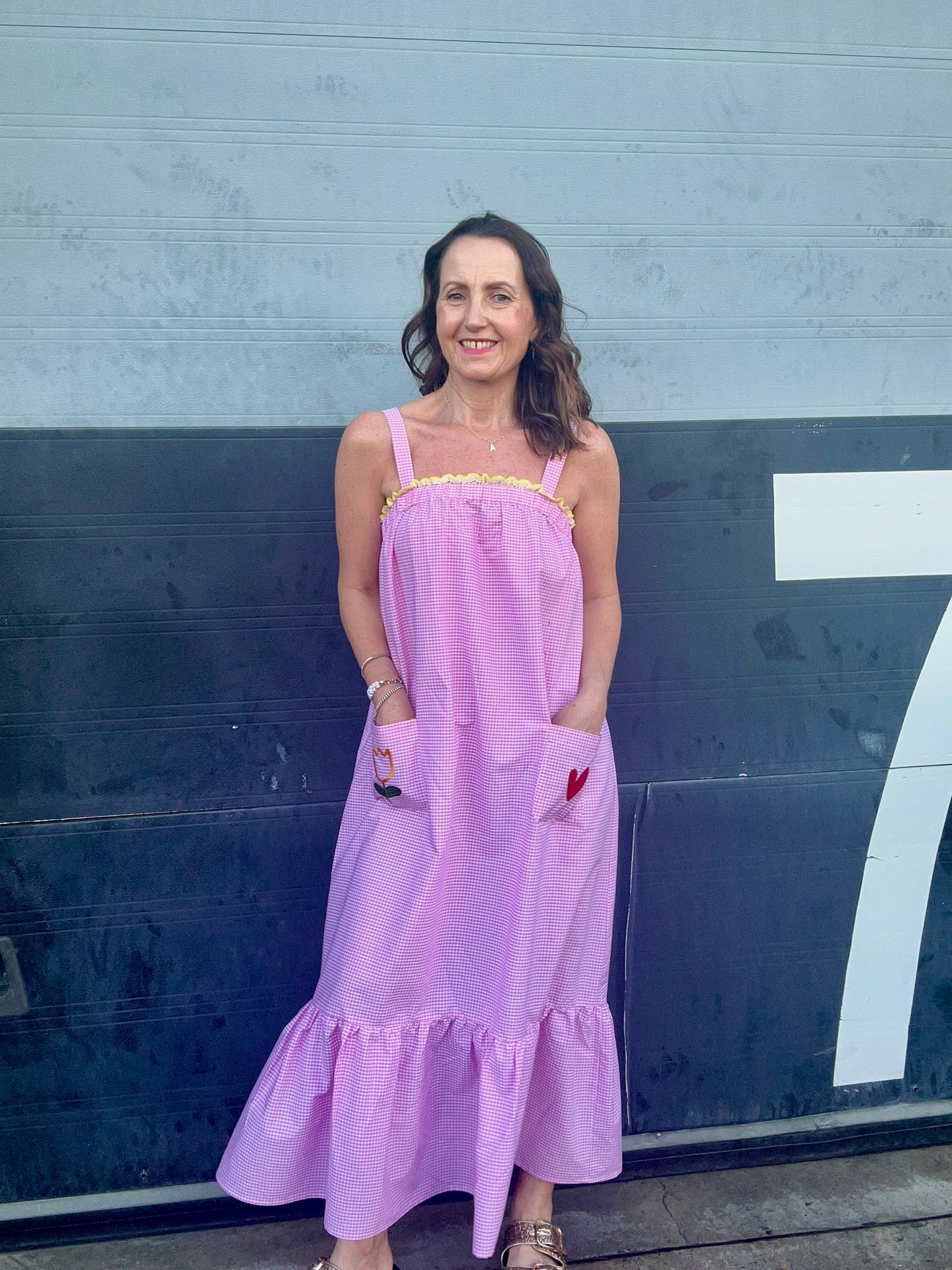 Petal sun dress -  Pink