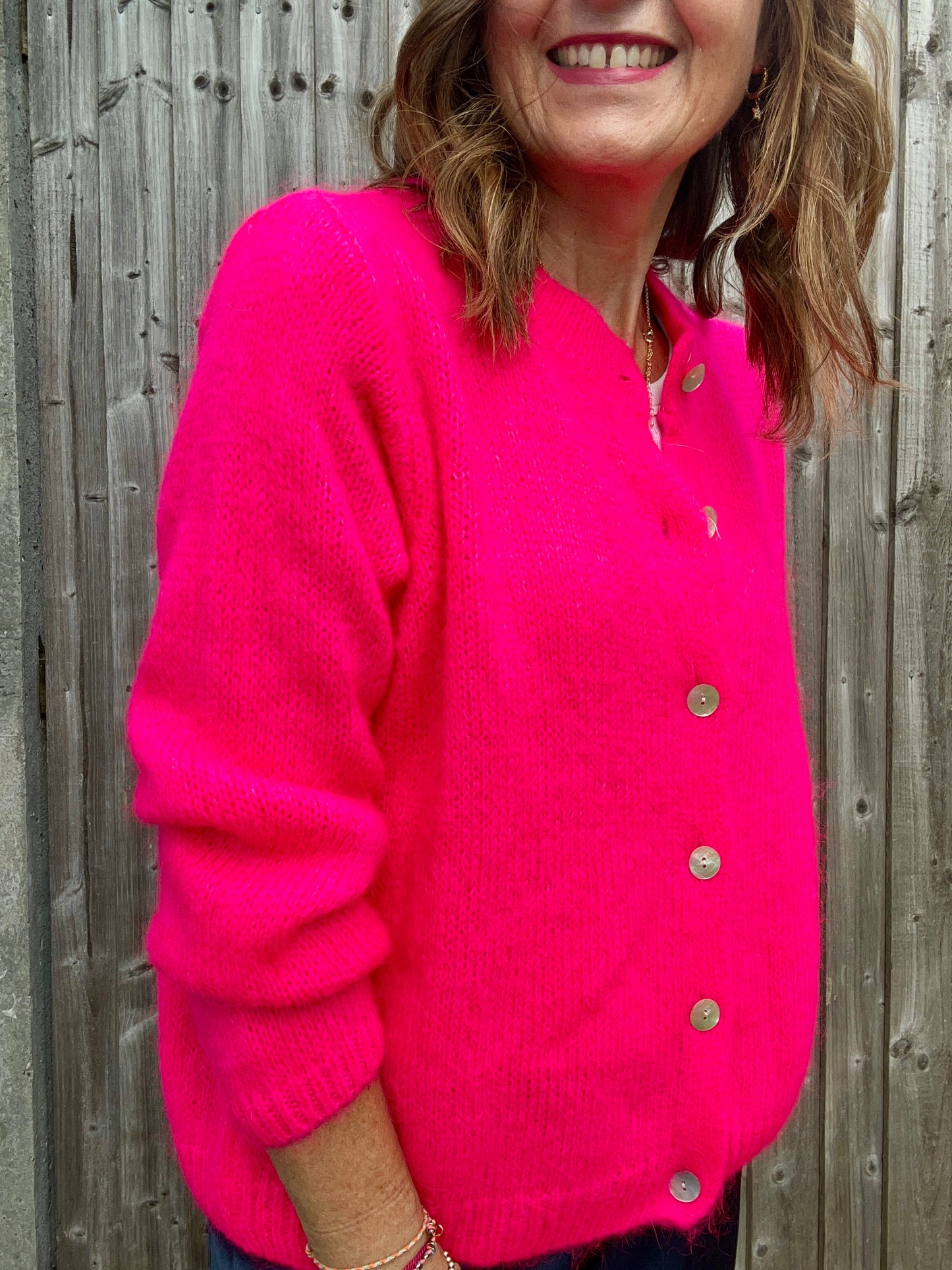 Jenni cardigan - Hot Pink