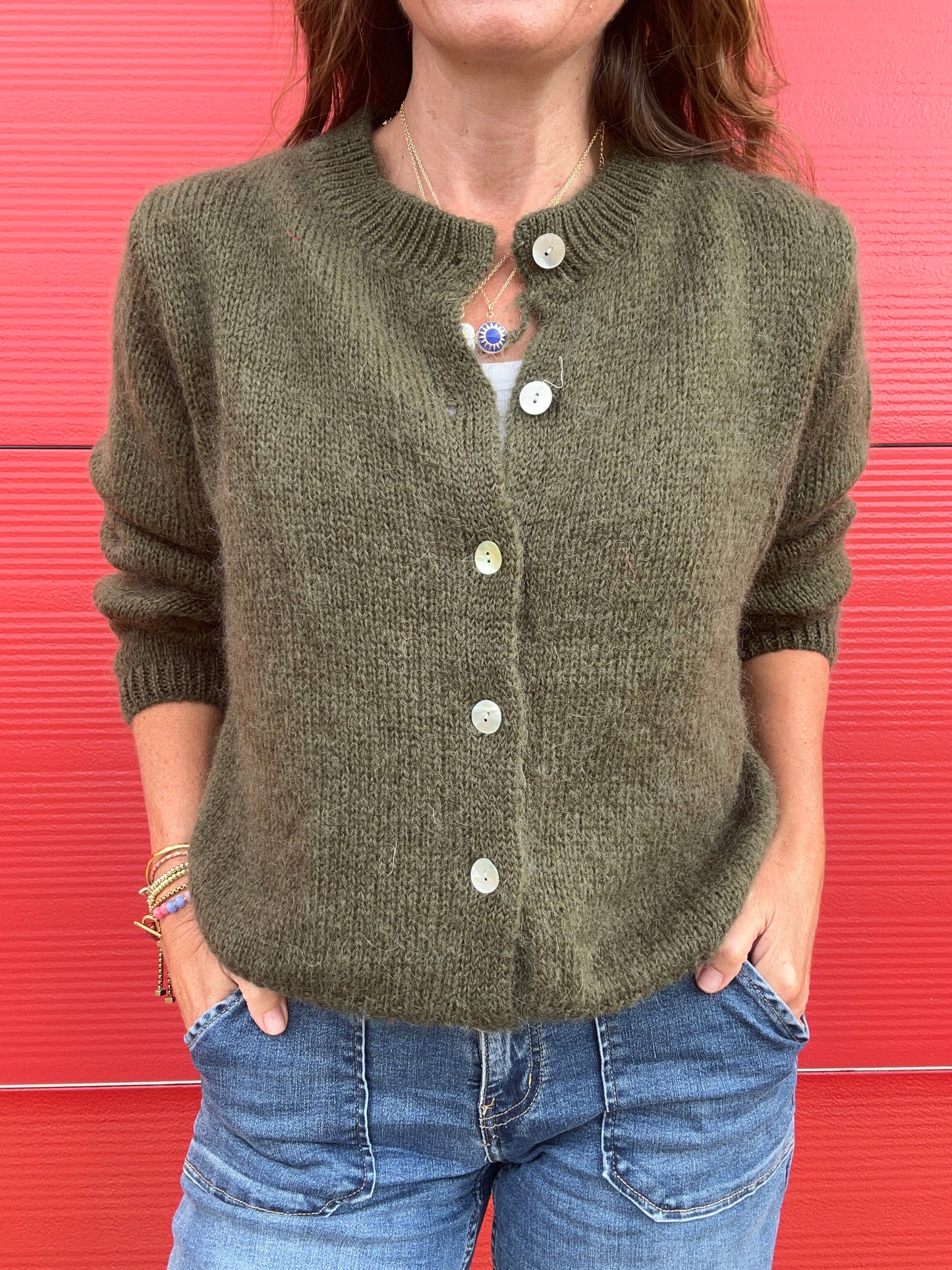 Jenni cardigan - Army Green