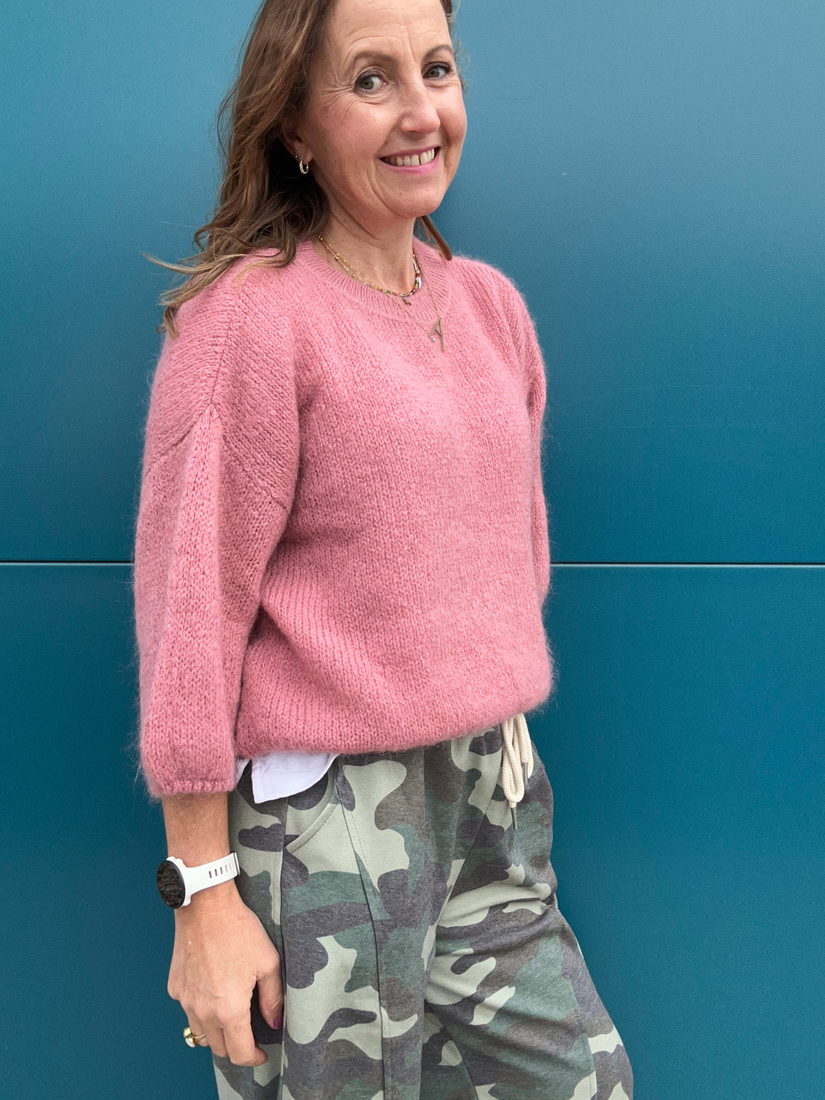 Ramona relaxed sweater - Dusky Rose