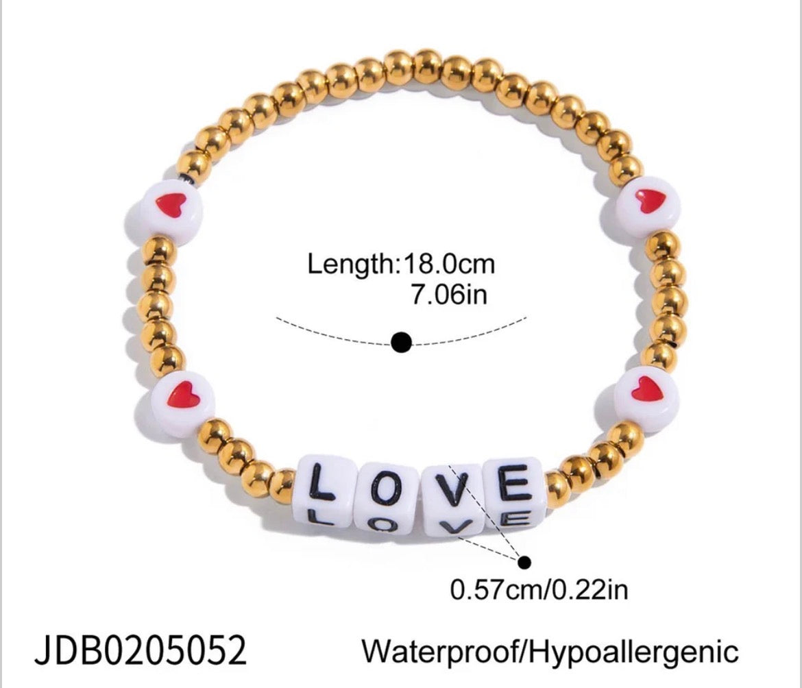Love is golden bracelet