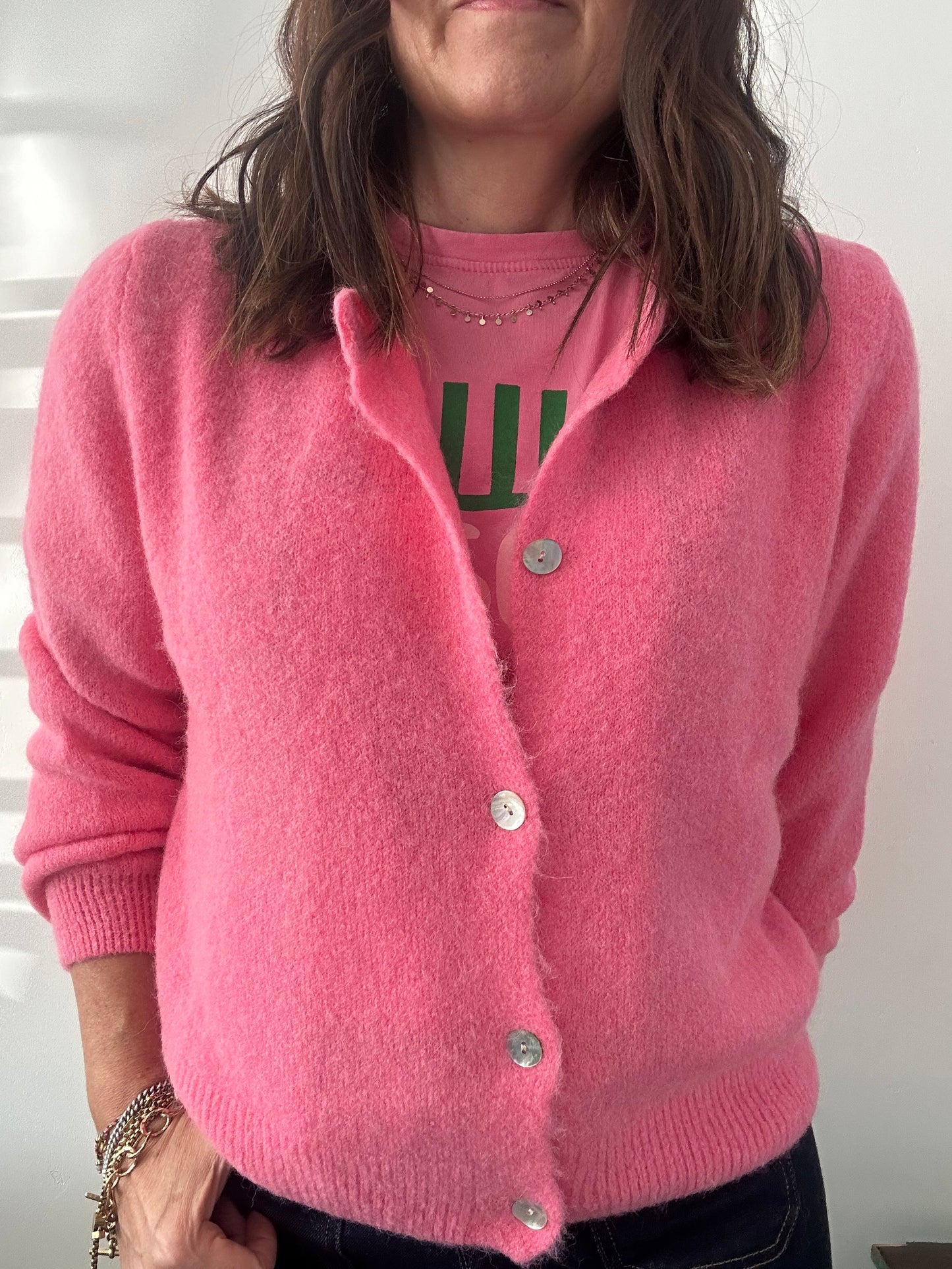 Florence cardigan - Sherbet Pink