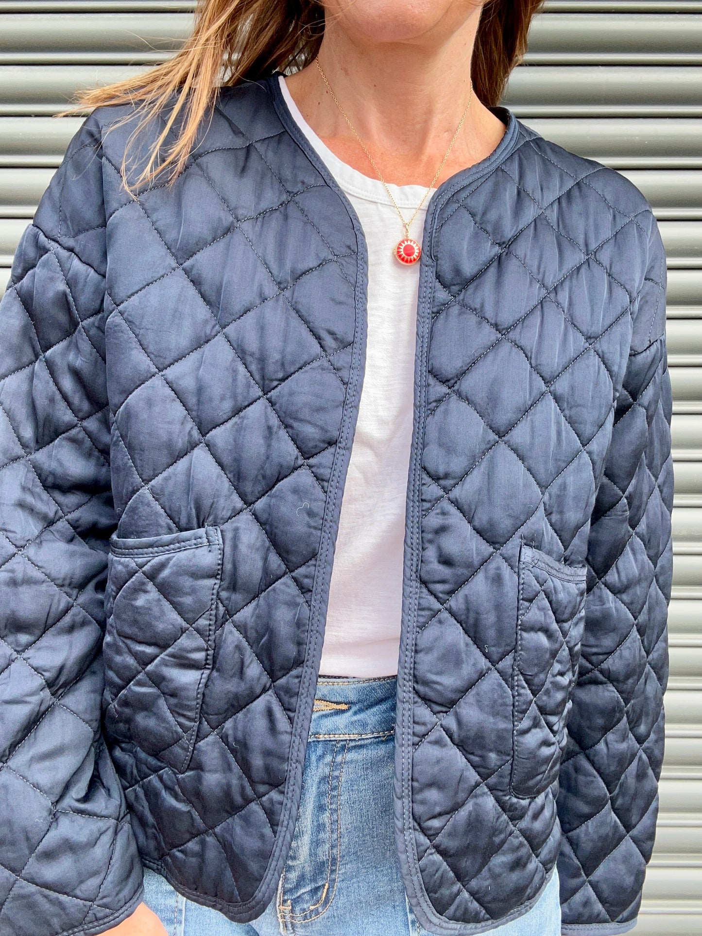 Lana quilted jacket - MIdnight