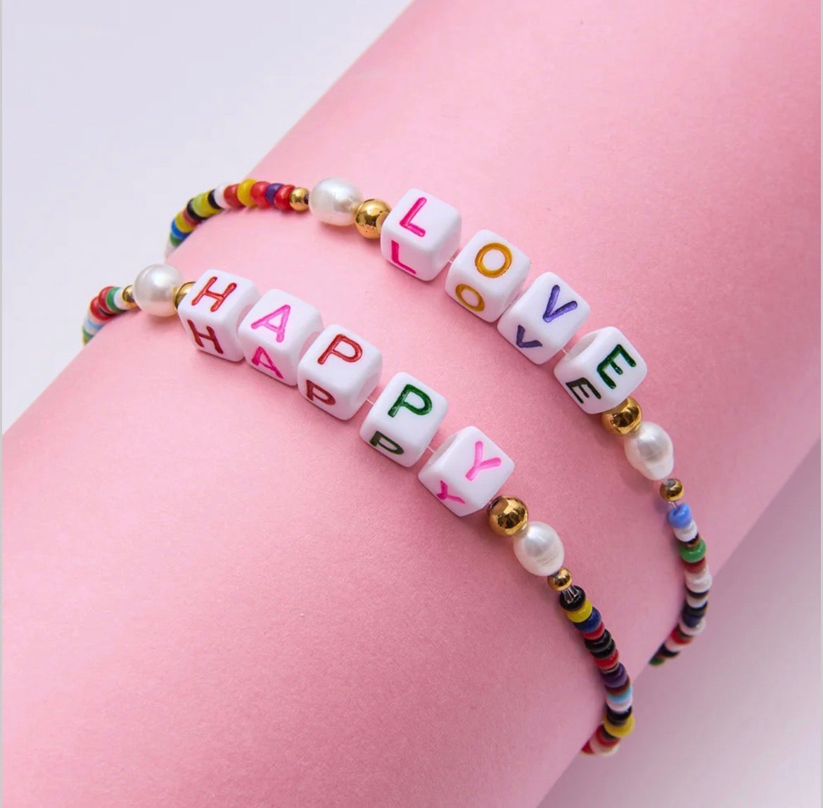 Rainbow HAPPY bracelet